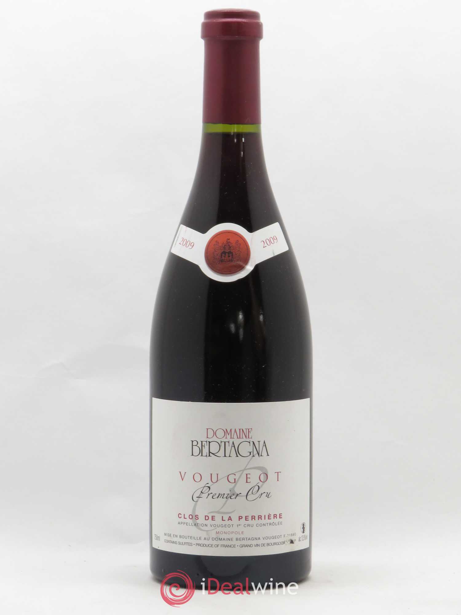 Vougeot 1er Cru Clos de La Perrière Monopole Bertagna 2009 - Lot de 1 bouteille - 0
