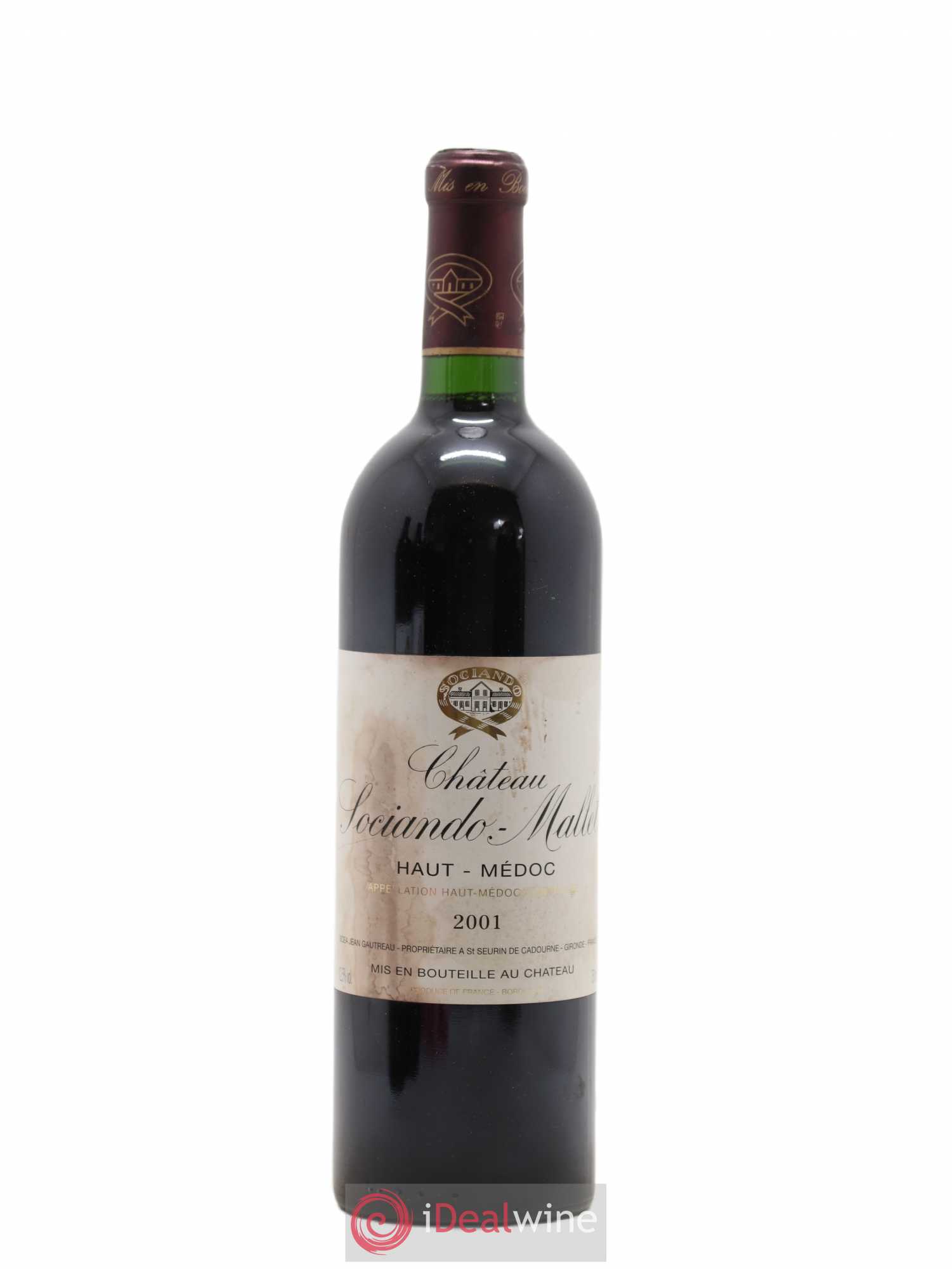 Château Sociando Mallet 2001 - Lot de 1 bouteille - 0