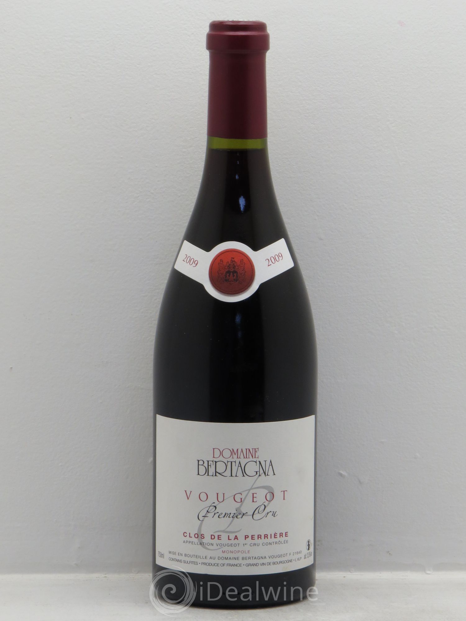 Vougeot 1er Cru Clos de La Perrière Monopole Bertagna 2009 - Lot de 1 bouteille - 0