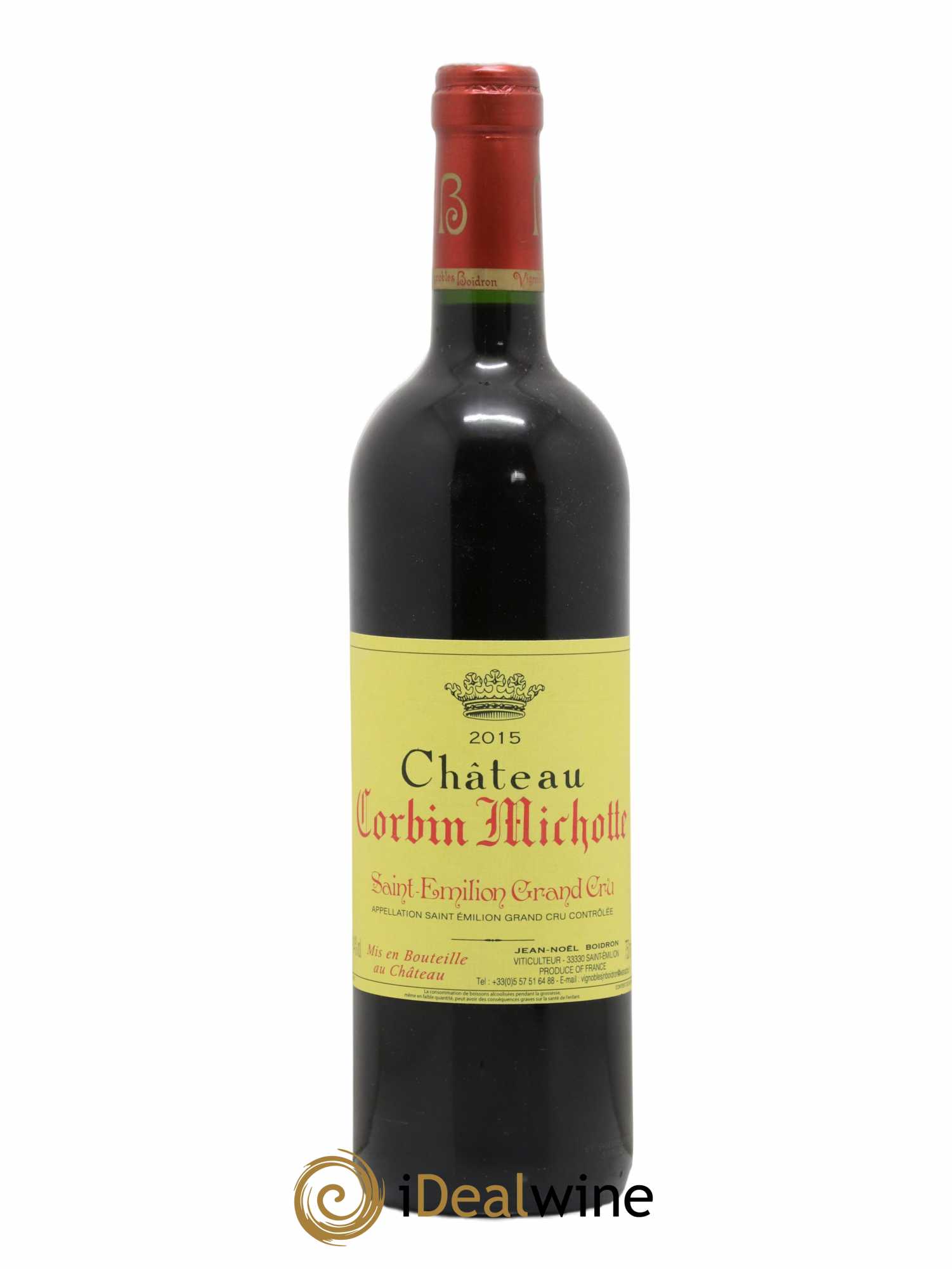 Château Corbin Michotte Grand Cru Classé 2015 - Lot de 1 bouteille - 0