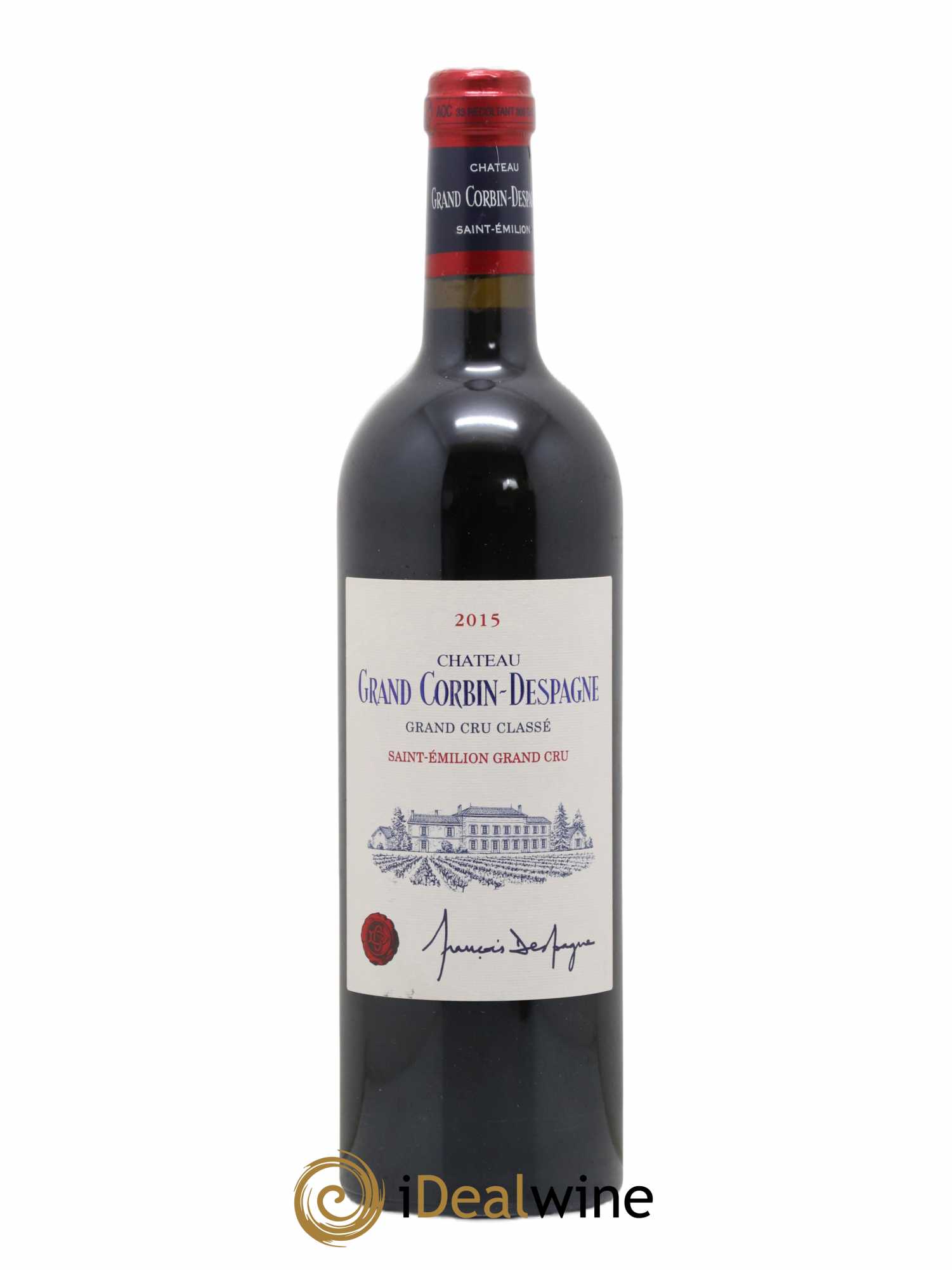 Château Grand Corbin Despagne Grand Cru Classé 2015 - Lot de 1 bouteille - 0