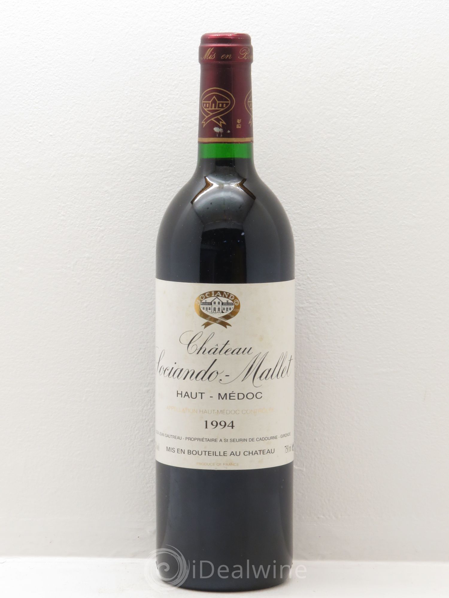 Château Sociando Mallet 1994 - Lot de 1 bouteille - 0