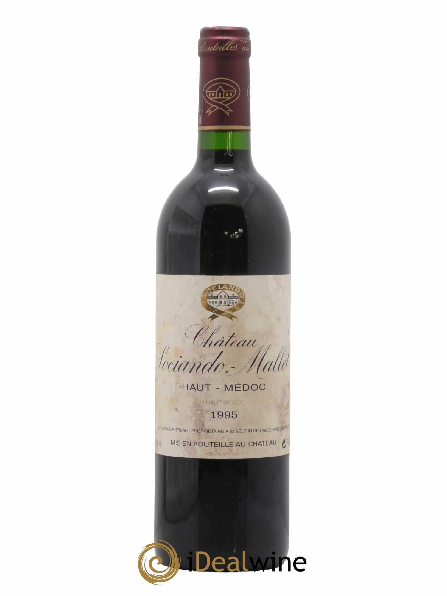 Château Sociando Mallet 1995 - Lot de 1 bouteille - 0
