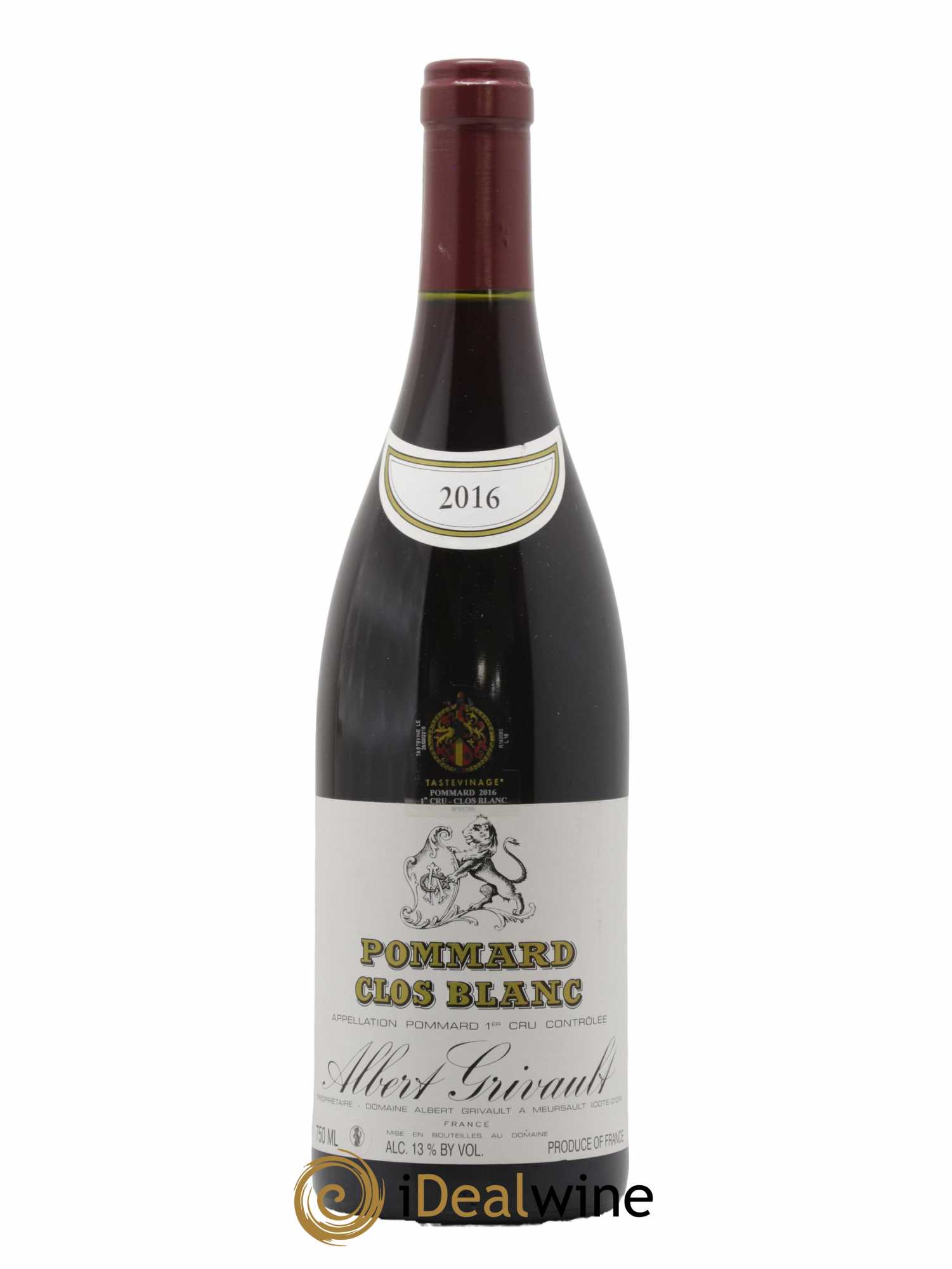 Pommard 1er Cru Clos Blanc Albert Grivault Tastevinage 2016 - Lot de 1 bouteille - 0