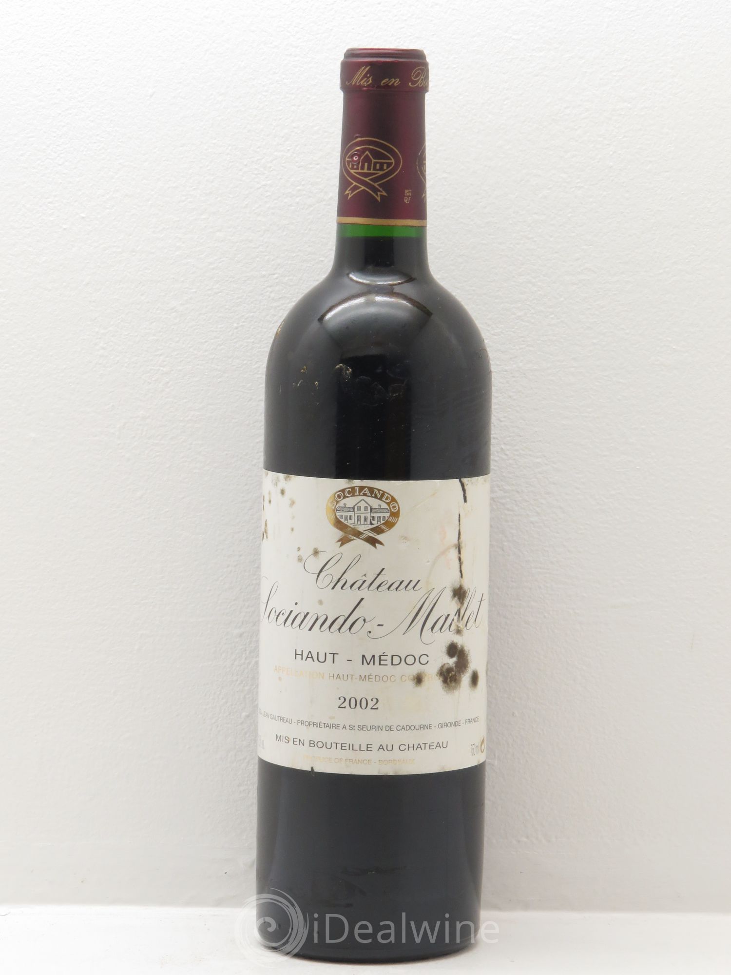 Château Sociando Mallet 2002 - Lot de 1 bouteille - 0