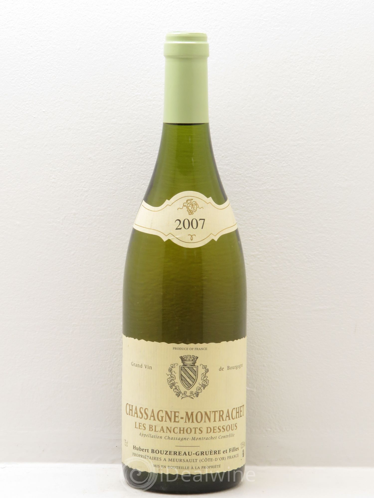 Chassagne-Montrachet 1er Cru Hubert Bouzereau Les Blanchots dessous 2007 - Posten von 1 Flasche - 0