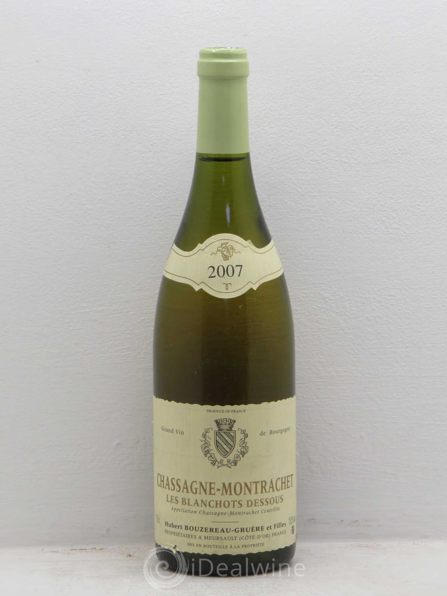 Chassagne-Montrachet Les Blanchots dessous Domaine Bouzereau-Gruère 2007 - Posten von 1 Flasche - 0