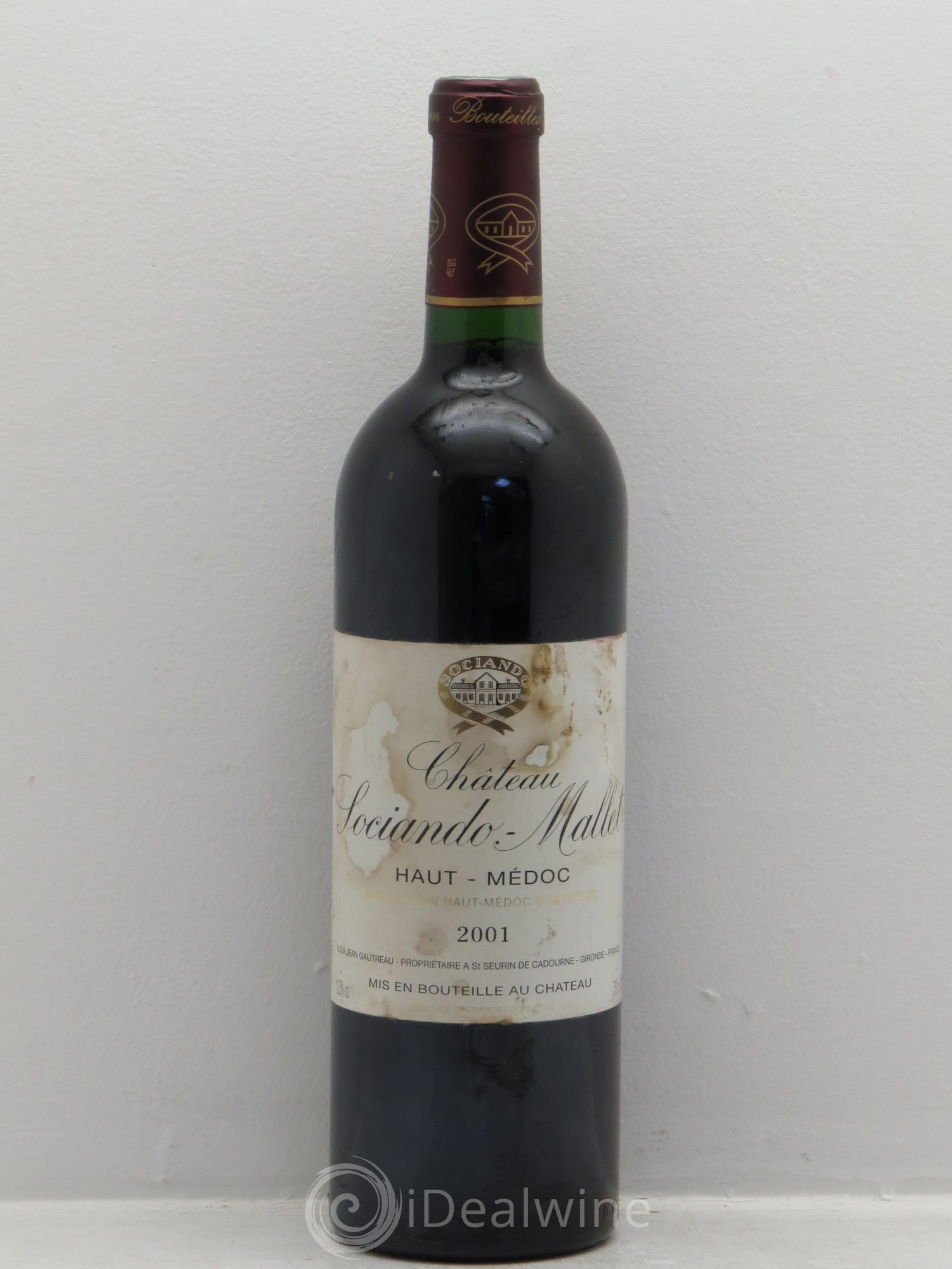 Château Sociando Mallet 2001 - Lot de 1 bouteille - 0