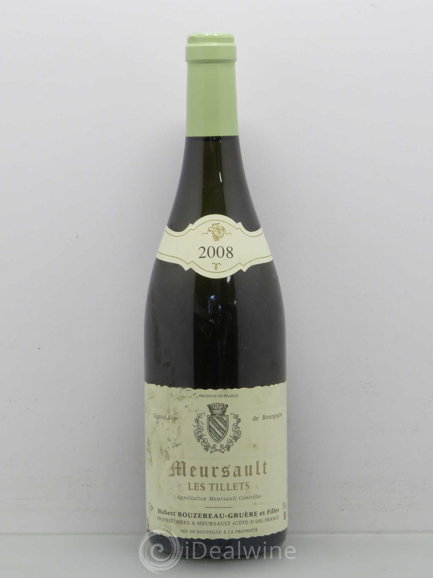 Meursault Les Tillets Bouzereau-Gruère et filles 2008 - Posten von 1 Flasche - 0