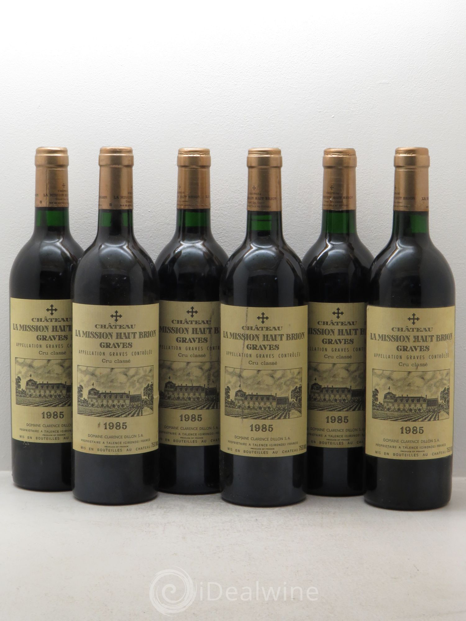 Château la Mission Haut-Brion Cru Classé de Graves 1985 - Lot de 6 bouteilles - 0