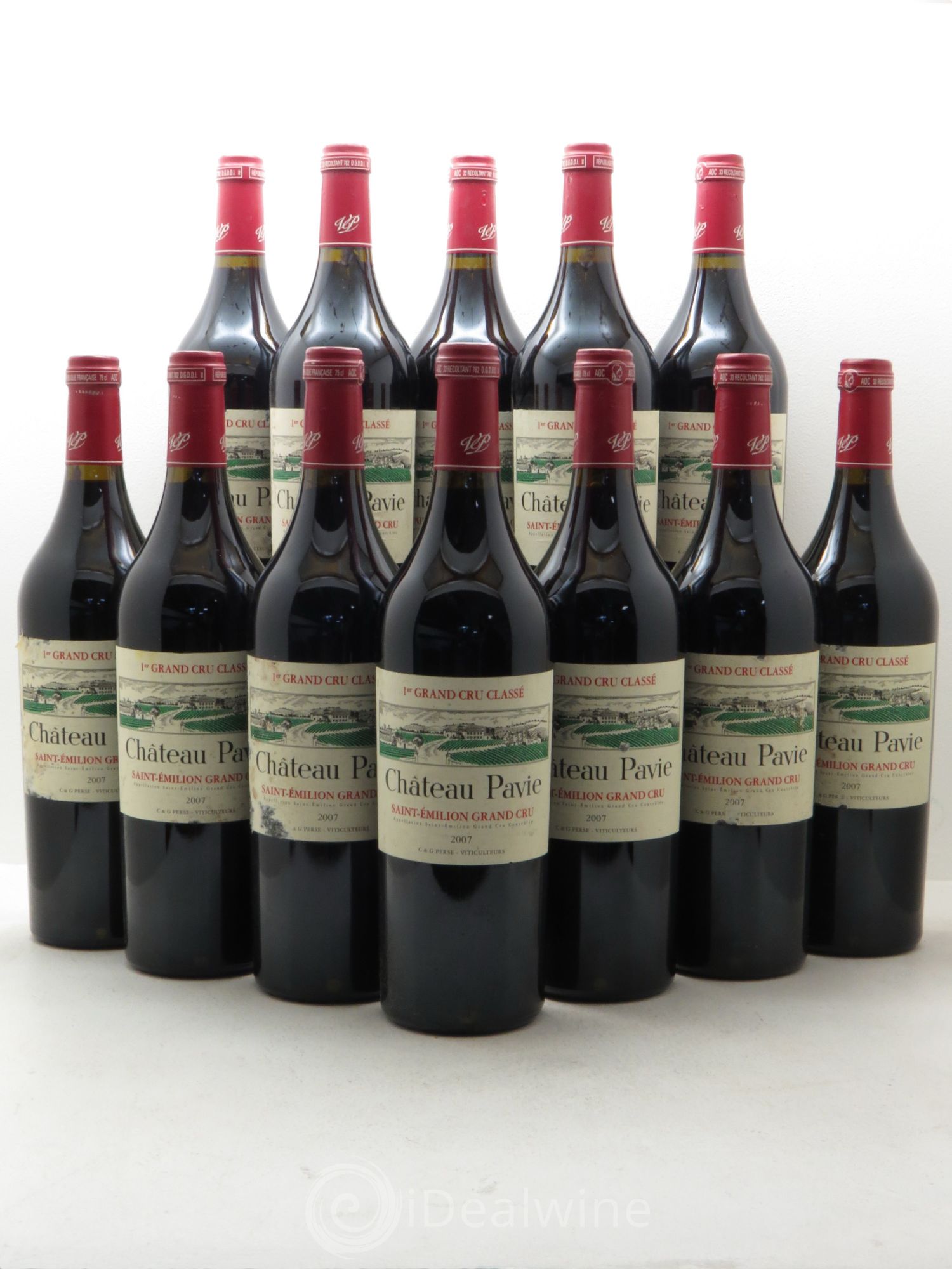 Château Pavie 1er Grand Cru Classé A 2007 - Lot de 12 bouteilles - 0