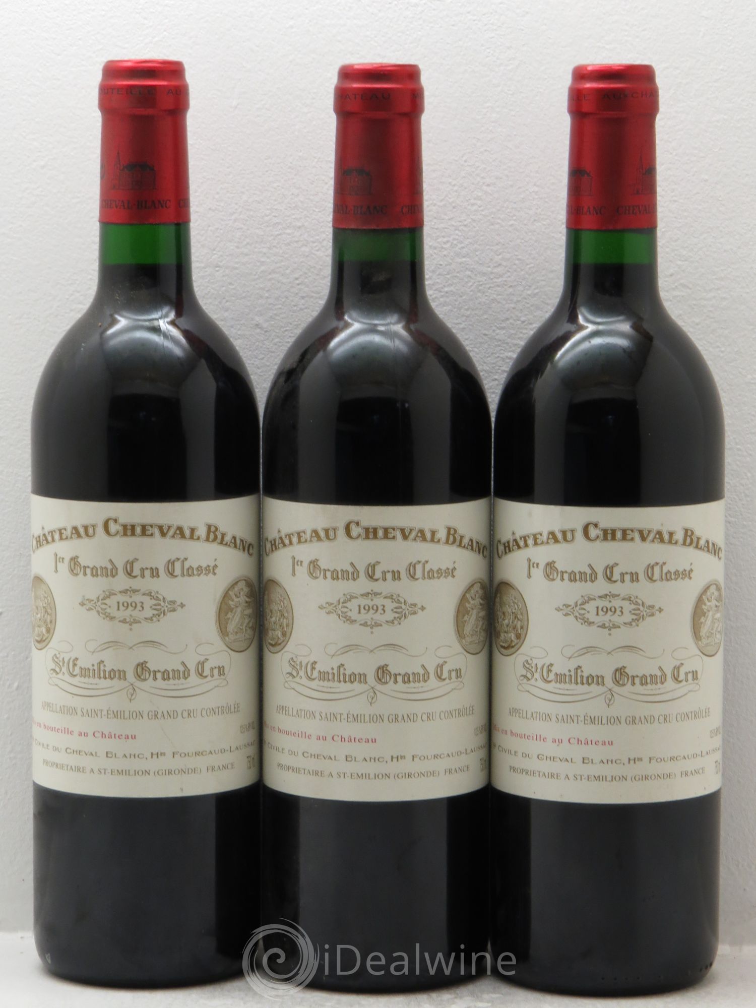 Château Cheval Blanc 1er Grand Cru Classé A 1993 - Lot de 3 bouteilles - 0
