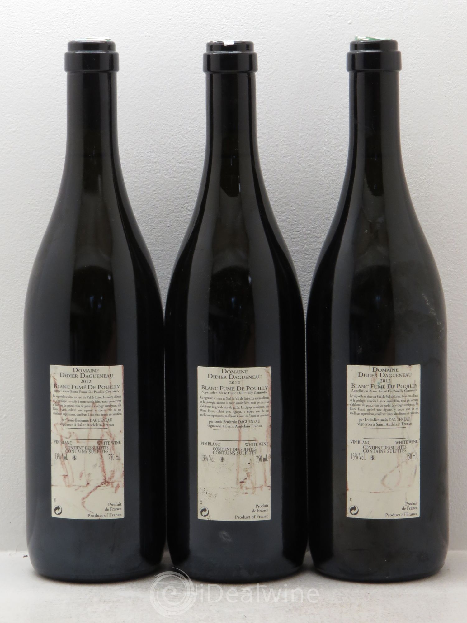 Vin de France (anciennement Pouilly-Fumé) Buisson Renard Dagueneau (Domaine Didier - Louis-Benjamin) 2012 - Lot de 3 bouteilles - 1