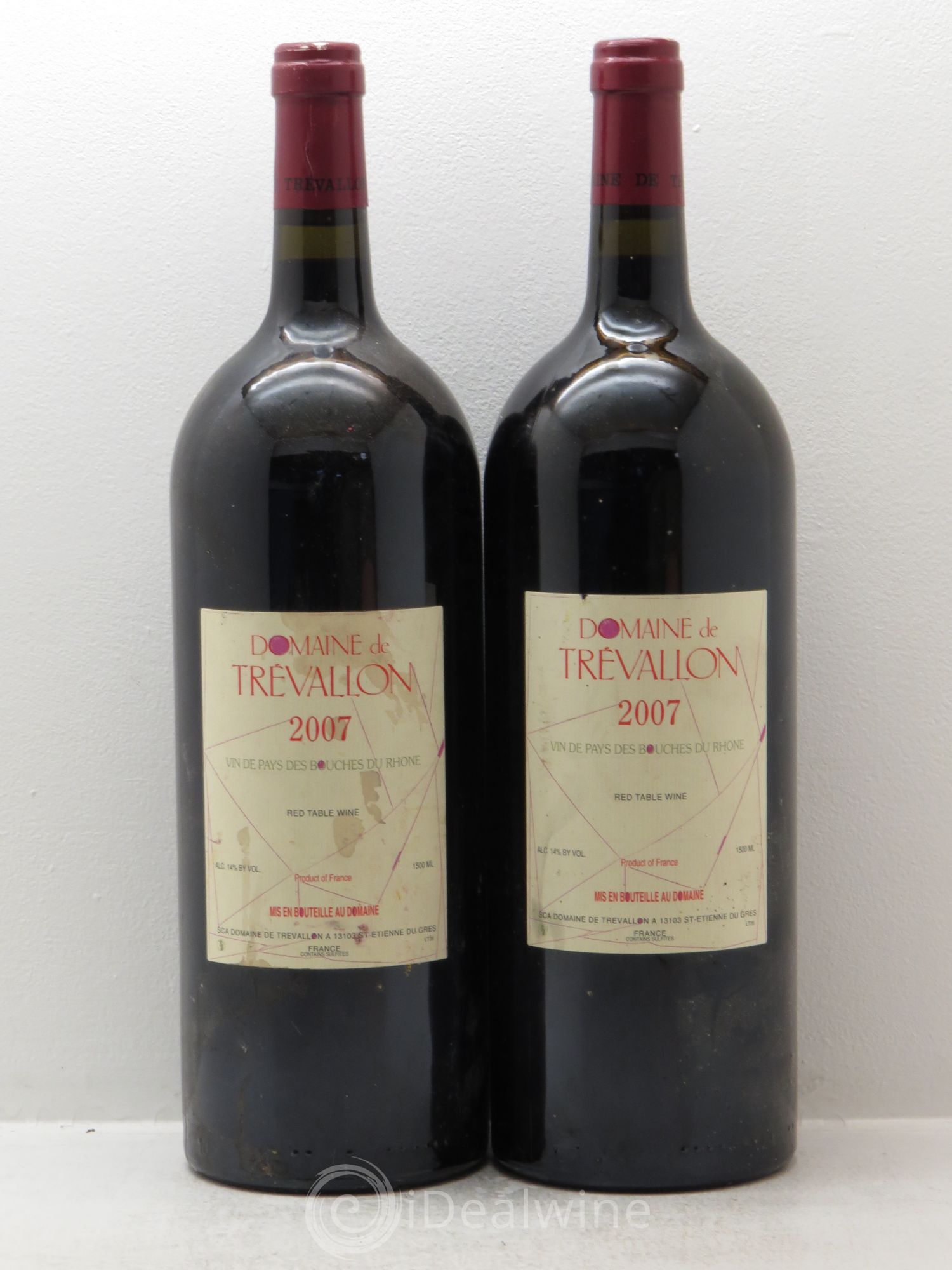 VDP Bouches du Rhône Trévallon (Domaine de) Eloi Dürrbach 2007 - Lot de 2 magnums - 0