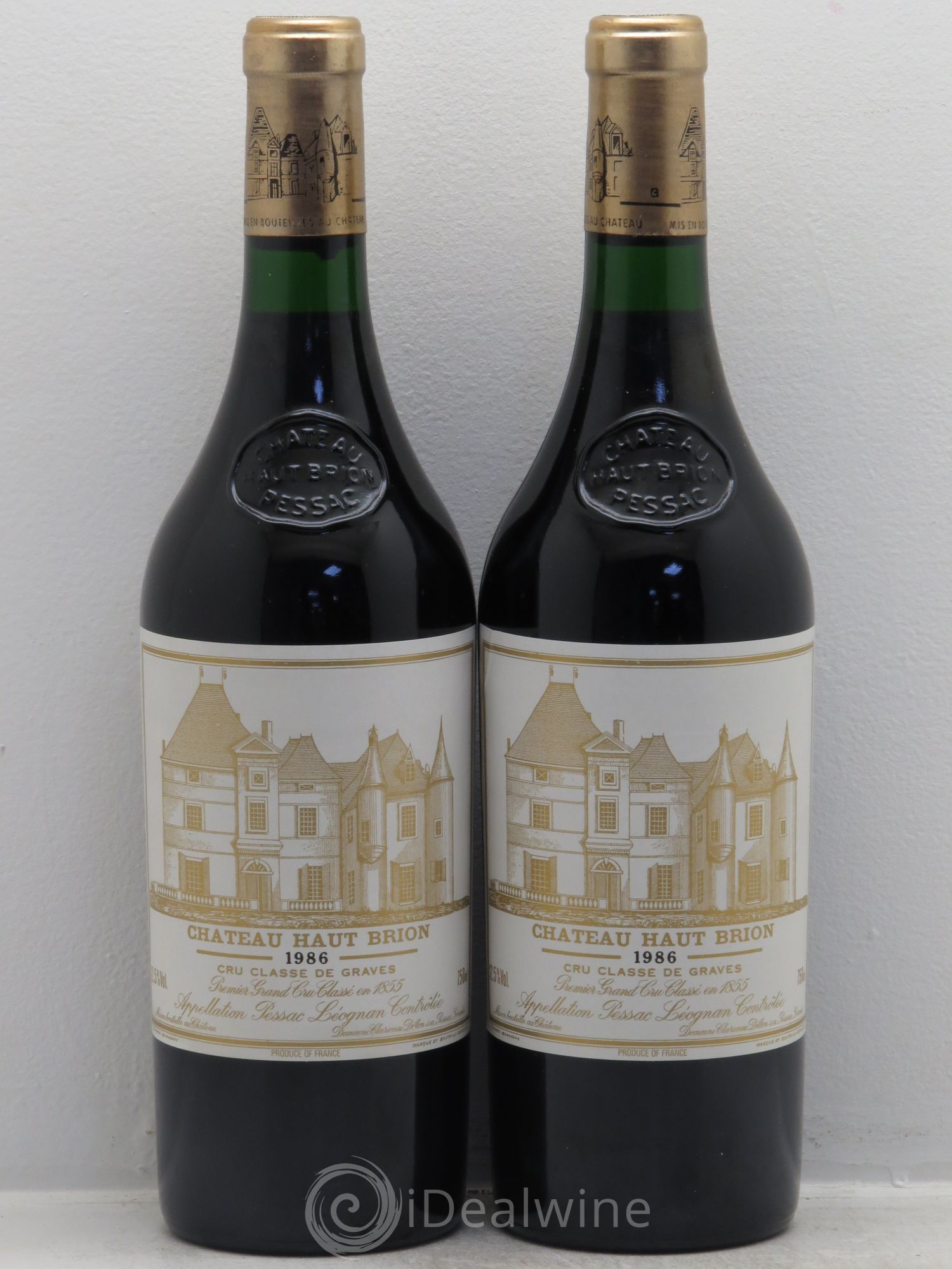 Château Haut Brion 1er Grand Cru Classé 1986 - Lot de 2 bouteilles - 0