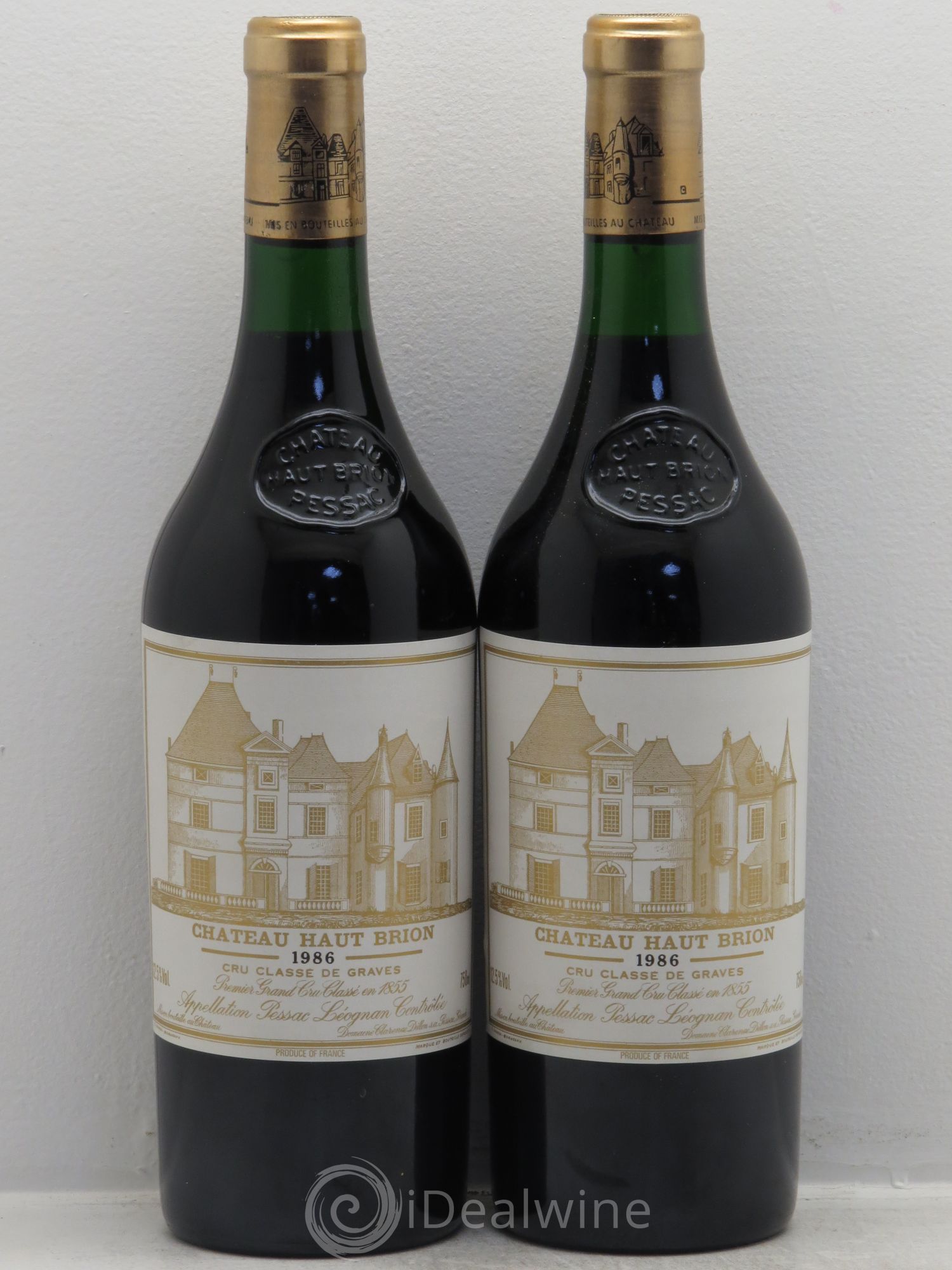 Château Haut Brion 1er Grand Cru Classé 1986 - Lot de 2 bouteilles - 0
