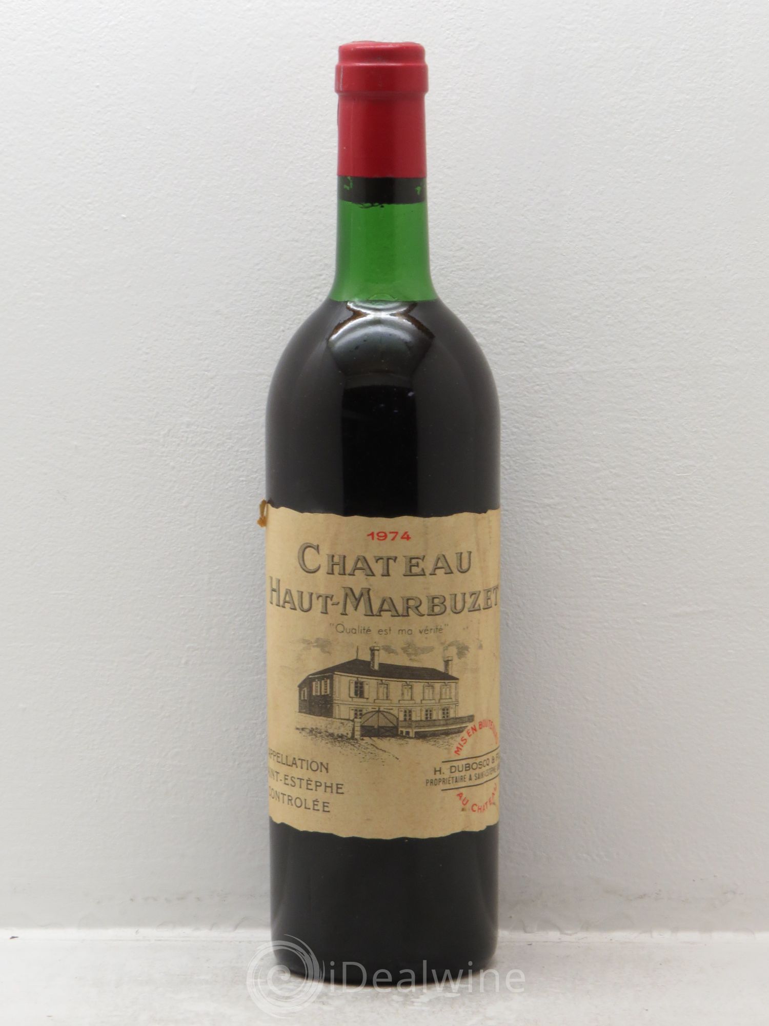 Château Haut Marbuzet 1974 - Lot de 1 bouteille - 0
