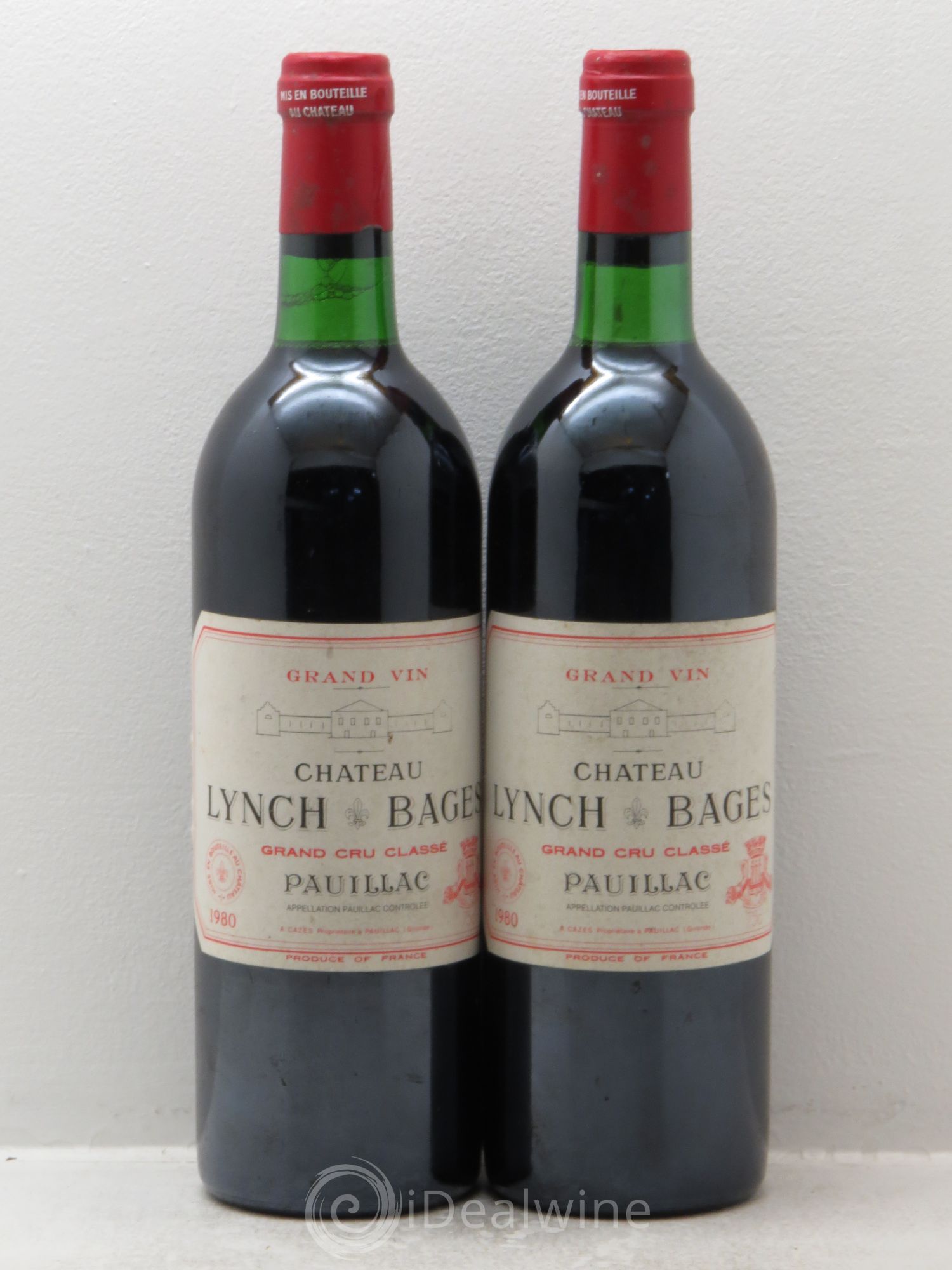 Château Lynch Bages 5ème Grand Cru Classé 1980 - Lot de 2 bouteilles - 0