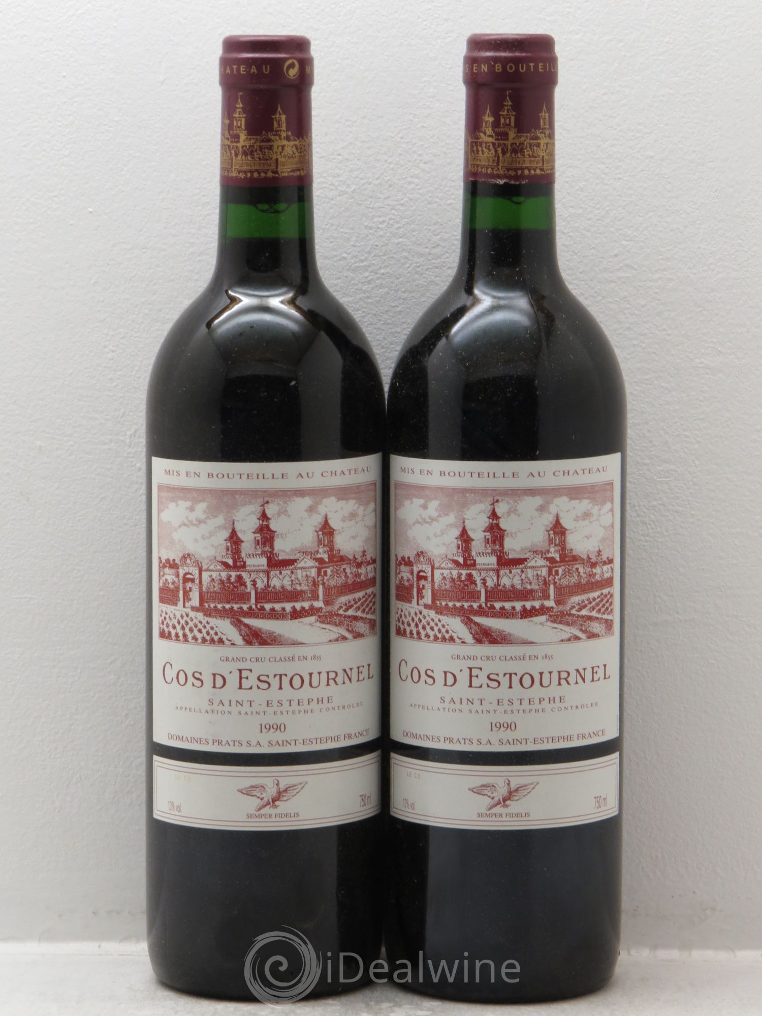Cos d'Estournel 2ème Grand Cru Classé 1990 - Lot de 2 bouteilles - 0