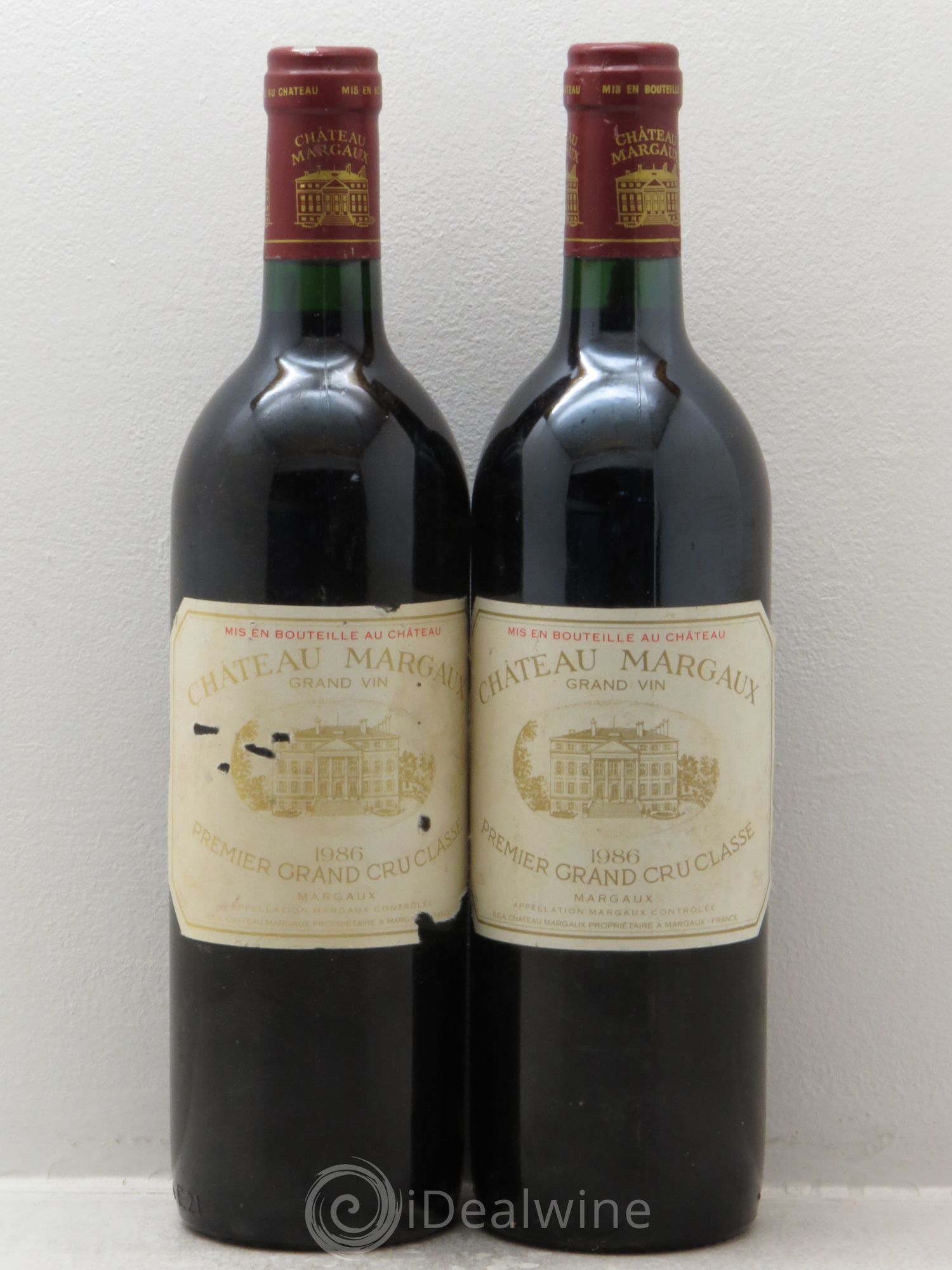 Château Margaux 1er Grand Cru Classé 1986 - Lot de 2 bouteilles - 0