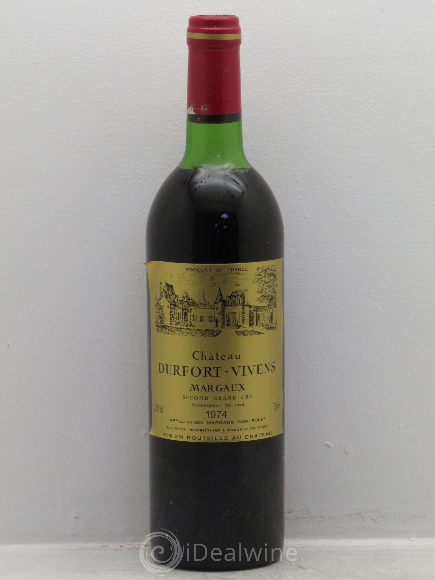 Château Durfort Vivens 2ème Grand Cru Classé 1974 - Lot de 1 bouteille - 0