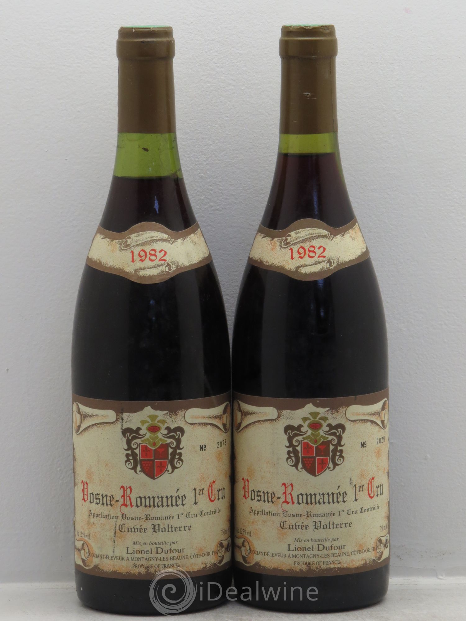 Vosne-Romanée 1er Cru Cuvée Volterre - Dufour 1982 - Posten von 2 Flaschen - 0