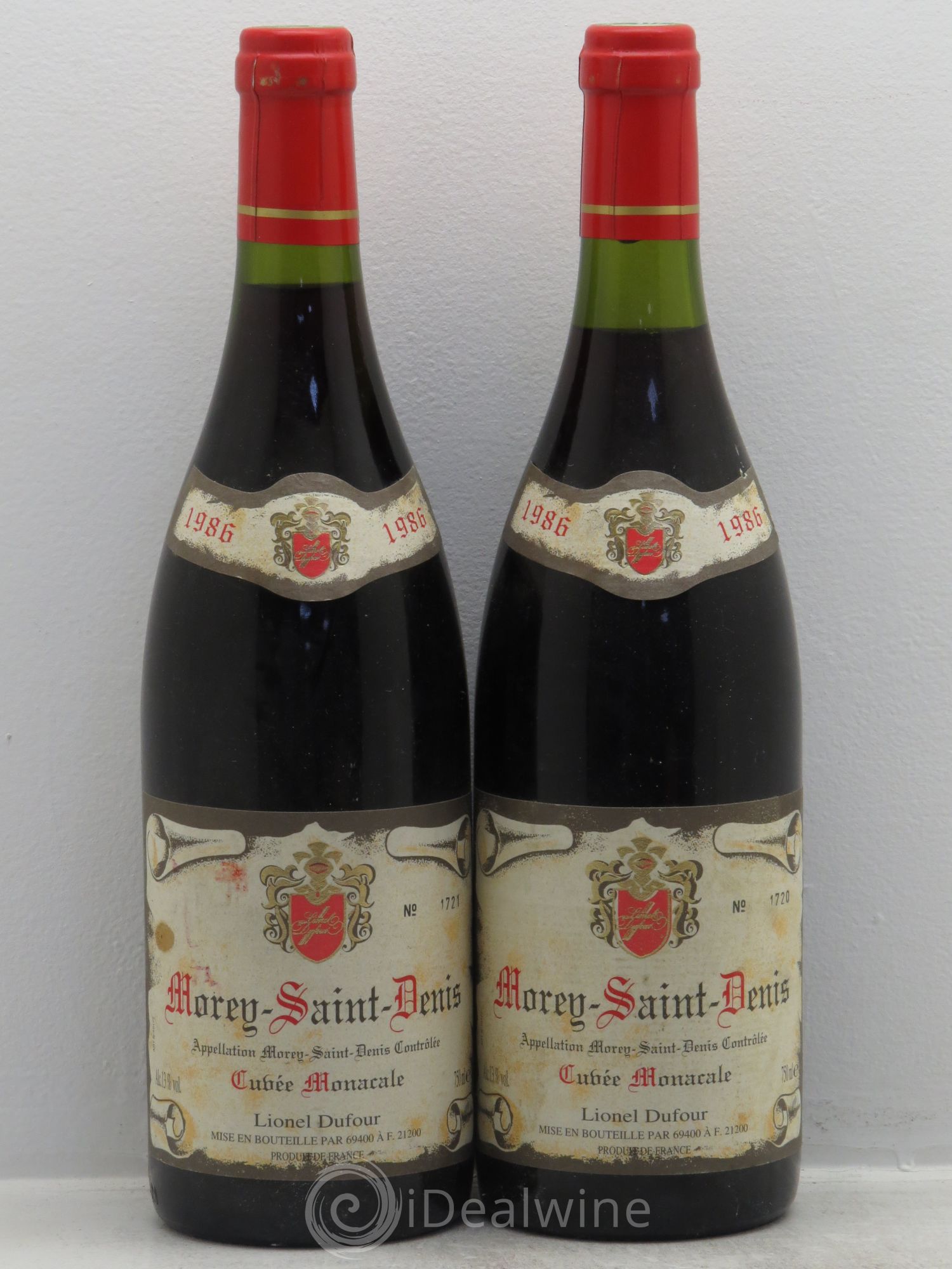 Morey-Saint-Denis Cuvée Monacale - Lionel Dufour 1986 - Posten von 2 Flaschen - 0