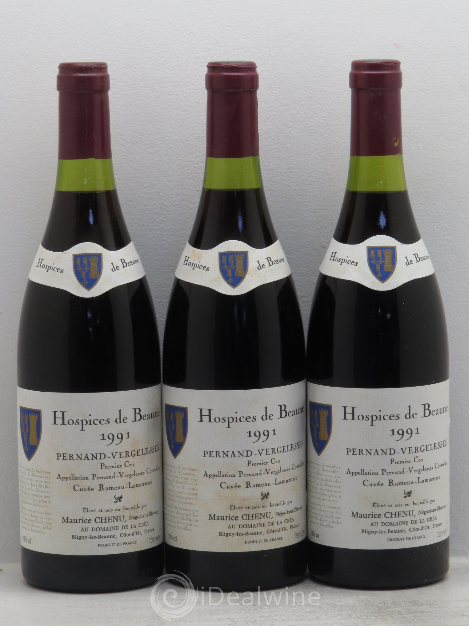Pernand-Vergelesses 1er Cru Cuvée Rameau-Lamarosse 1991 - Lot de 3 bouteilles - 0