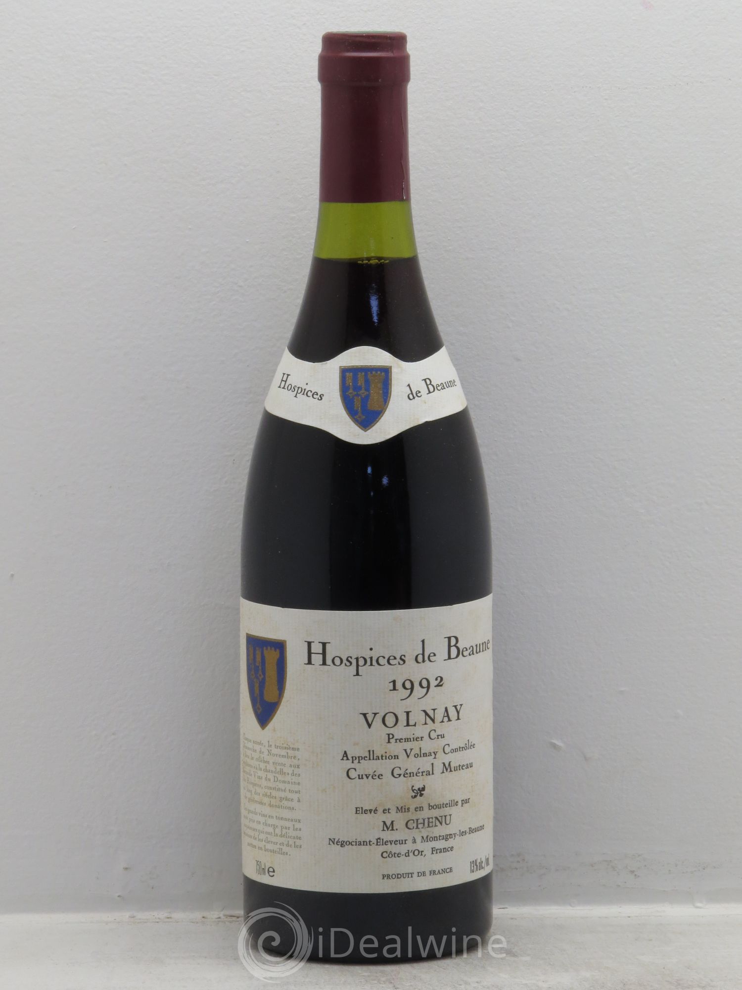 Volnay 1er Cru Cuvée du Général Muteau M Chenu 1992 - Posten von 1 Flasche - 0