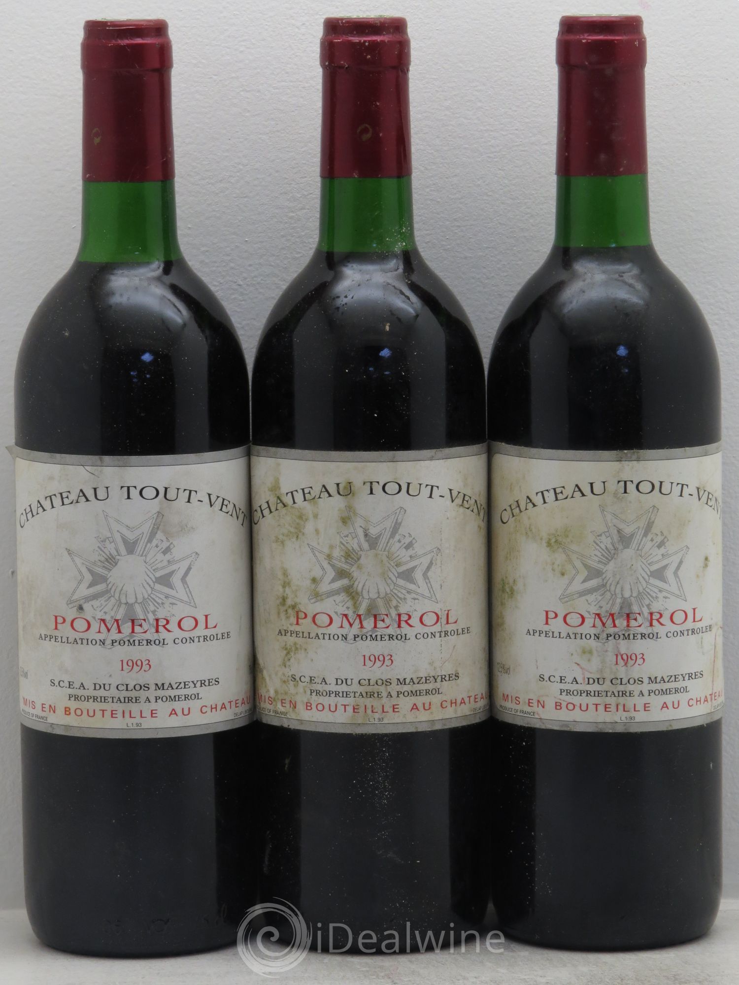 Bordeaux Château Tout Vent 1993 - Posten von 3 Flaschen - 0
