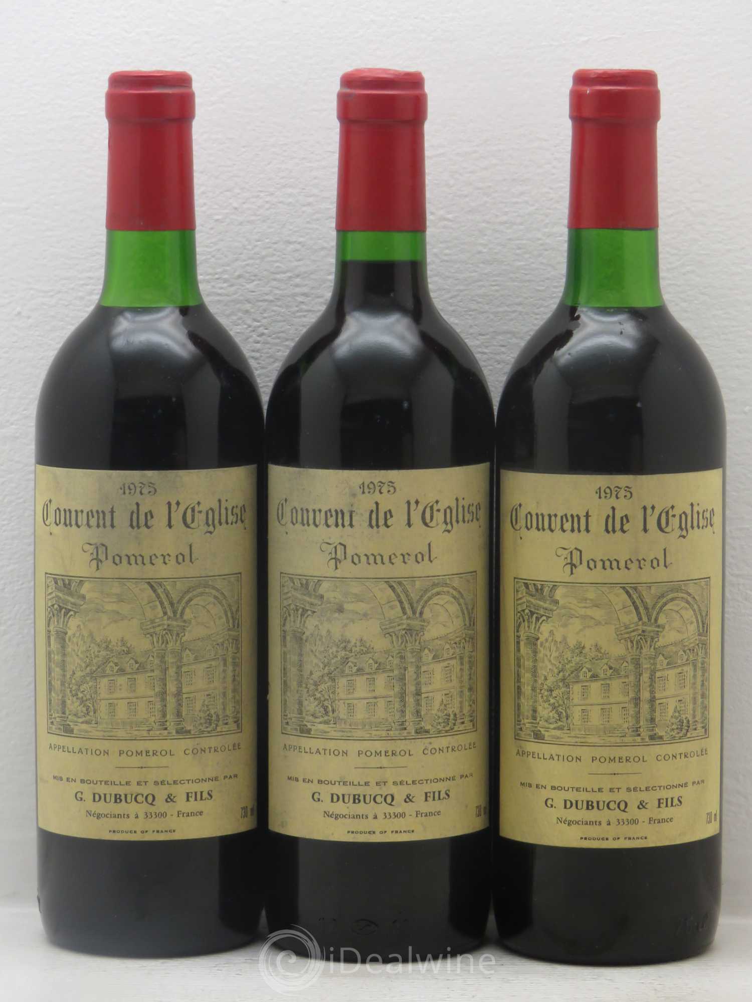 Pomerol Couvent de l'Eglise 1975 - Posten von 3 Flaschen - 0
