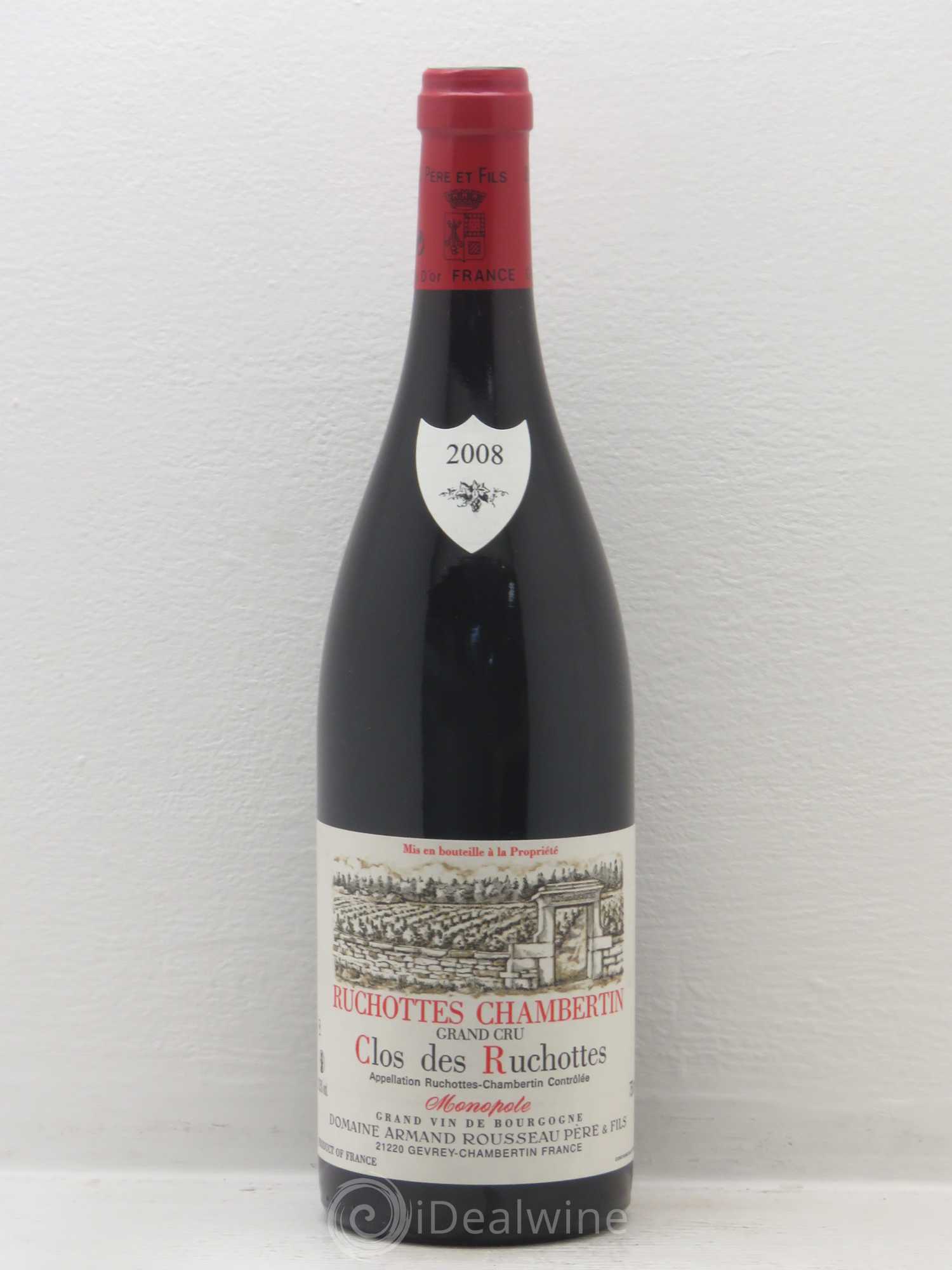 Ruchottes-Chambertin Grand Cru Clos des Ruchottes Armand Rousseau (Domaine) 2008 - Lot de 1 bouteille - 0