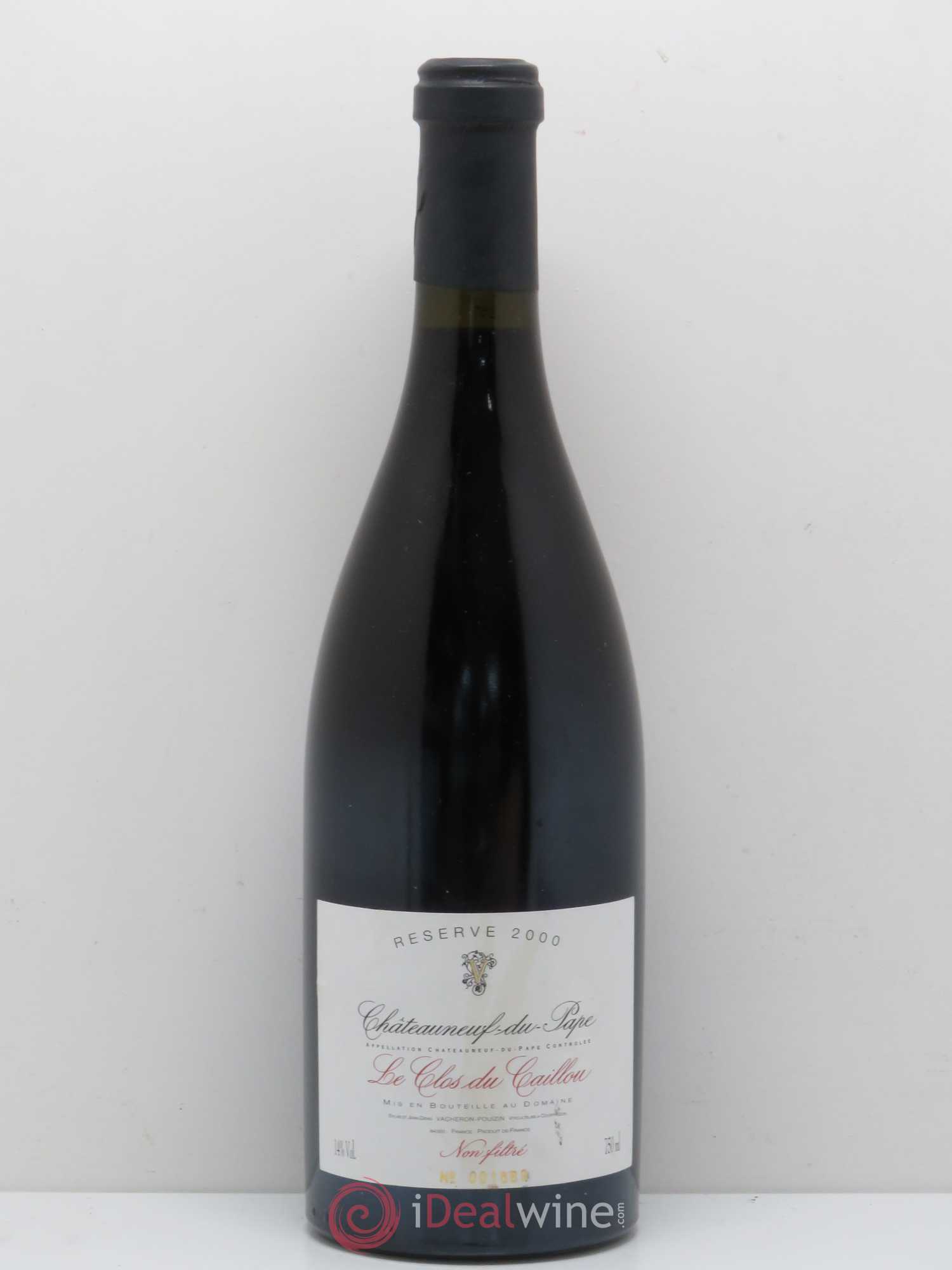 Châteauneuf-du-Pape Domaine Le Clos du Caillou Réserve Sylvie Vacheron 2000 - Lot de 1 bouteille - 0
