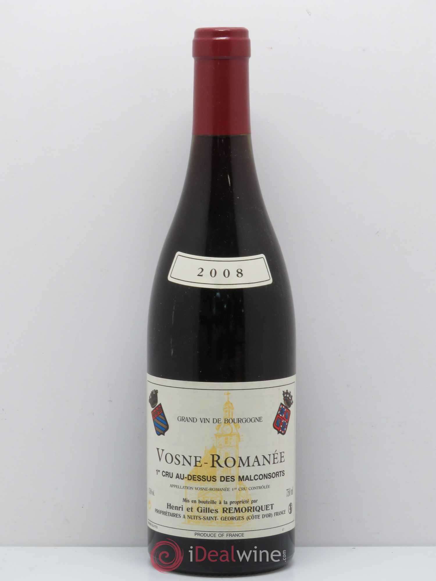 Vosne-Romanée 1er Cru Au Dessus Des Malconsorts Remoriquet 2008 - Posten von 1 Flasche - 0