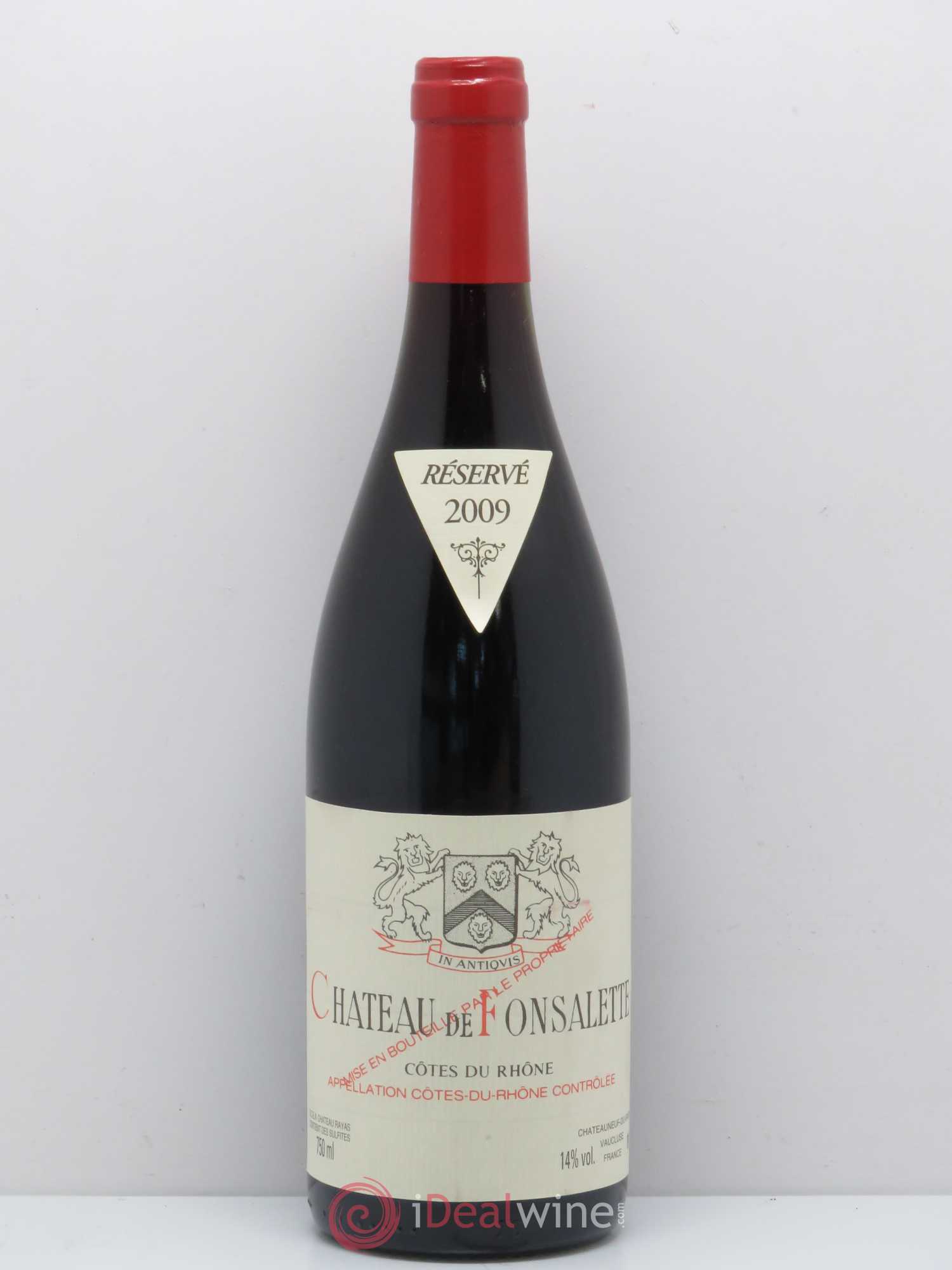 Côtes-du-Rhône Château de Fonsalette Emmanuel Reynaud 2009 - Lot de 1 bouteille - 0