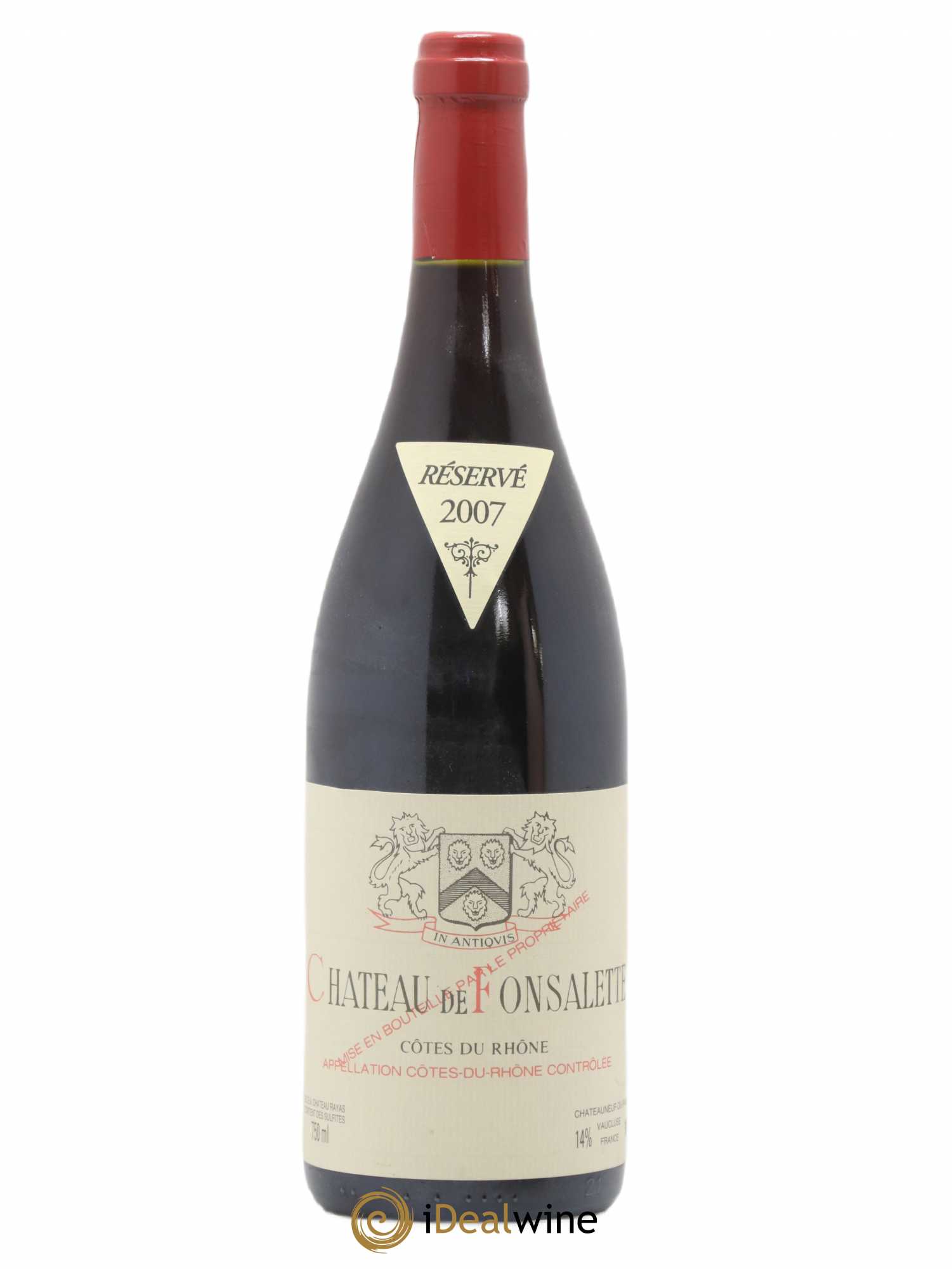 Côtes-du-Rhône Château de Fonsalette Emmanuel Reynaud 2007 - Lot de 1 bouteille - 0