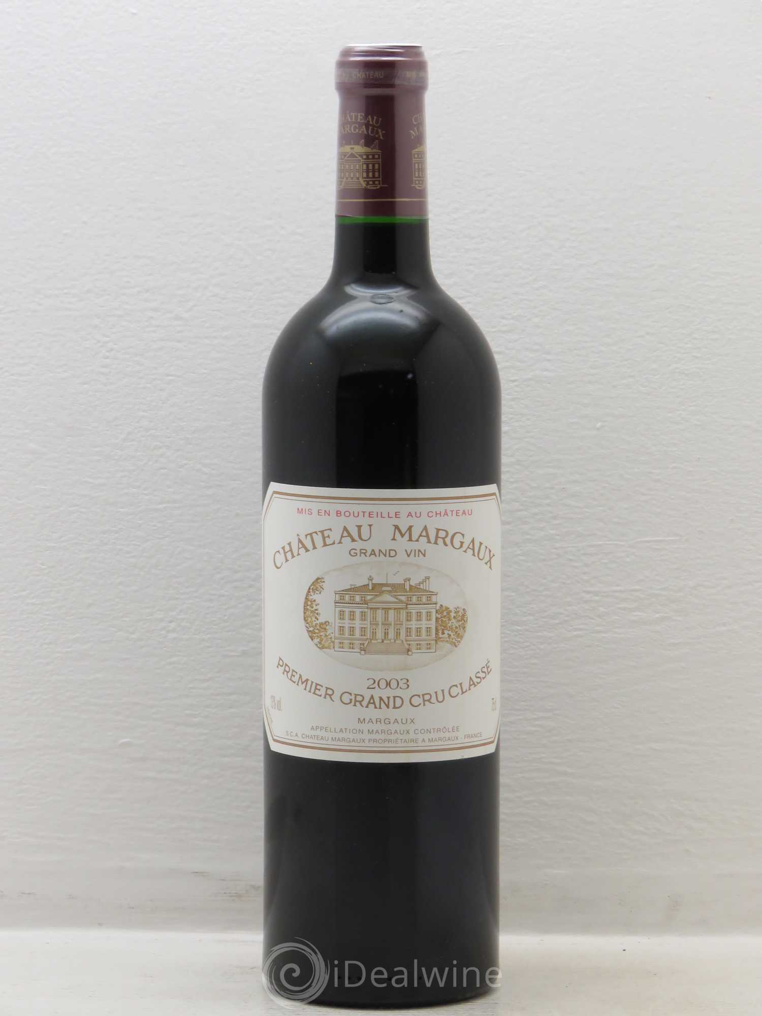 Château Margaux 1er Grand Cru Classé 2003 - Lot de 1 bouteille - 0