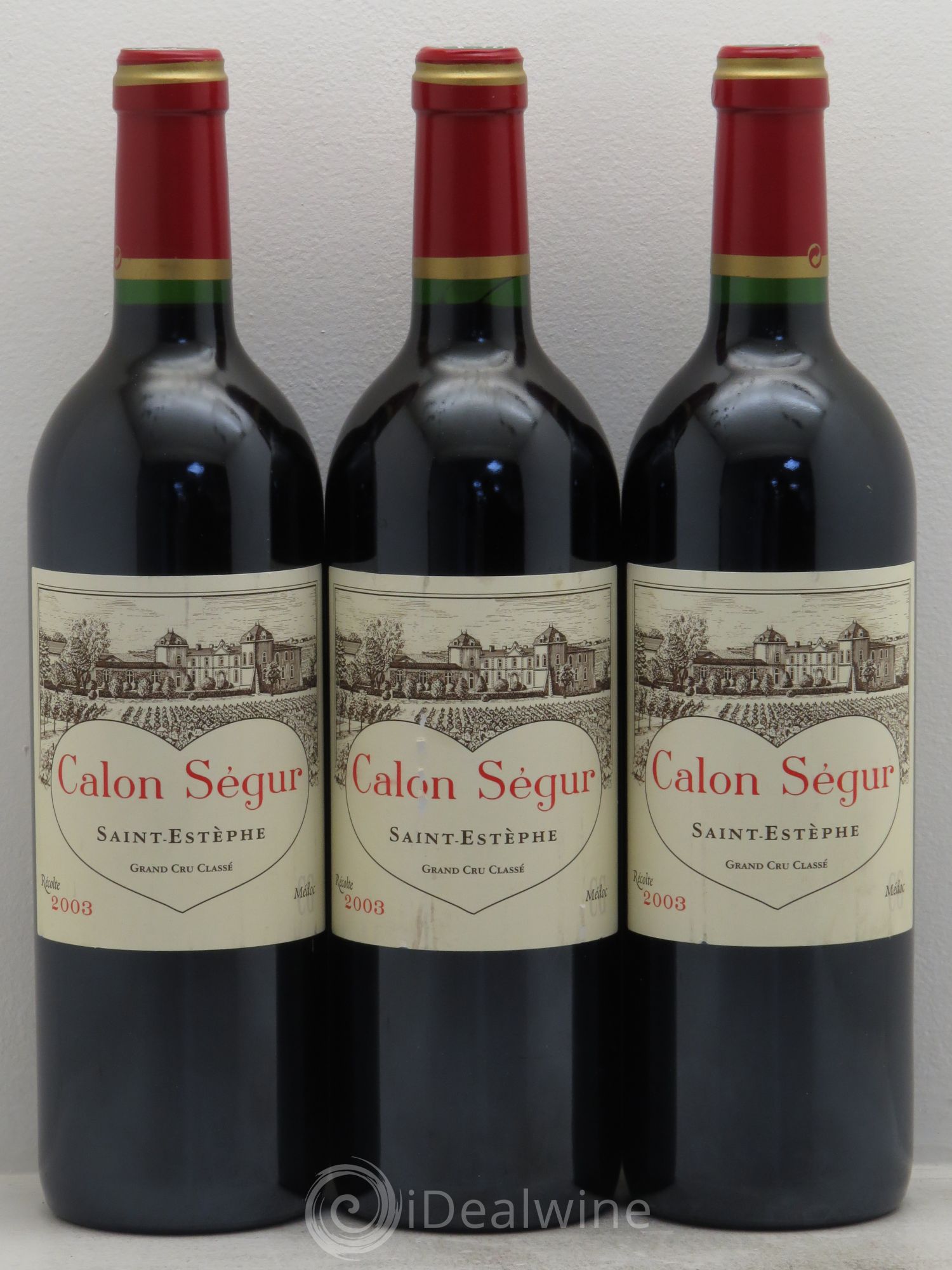 Château Calon Ségur 3ème Grand Cru Classé 2003 - Lot de 3 bouteilles - 0