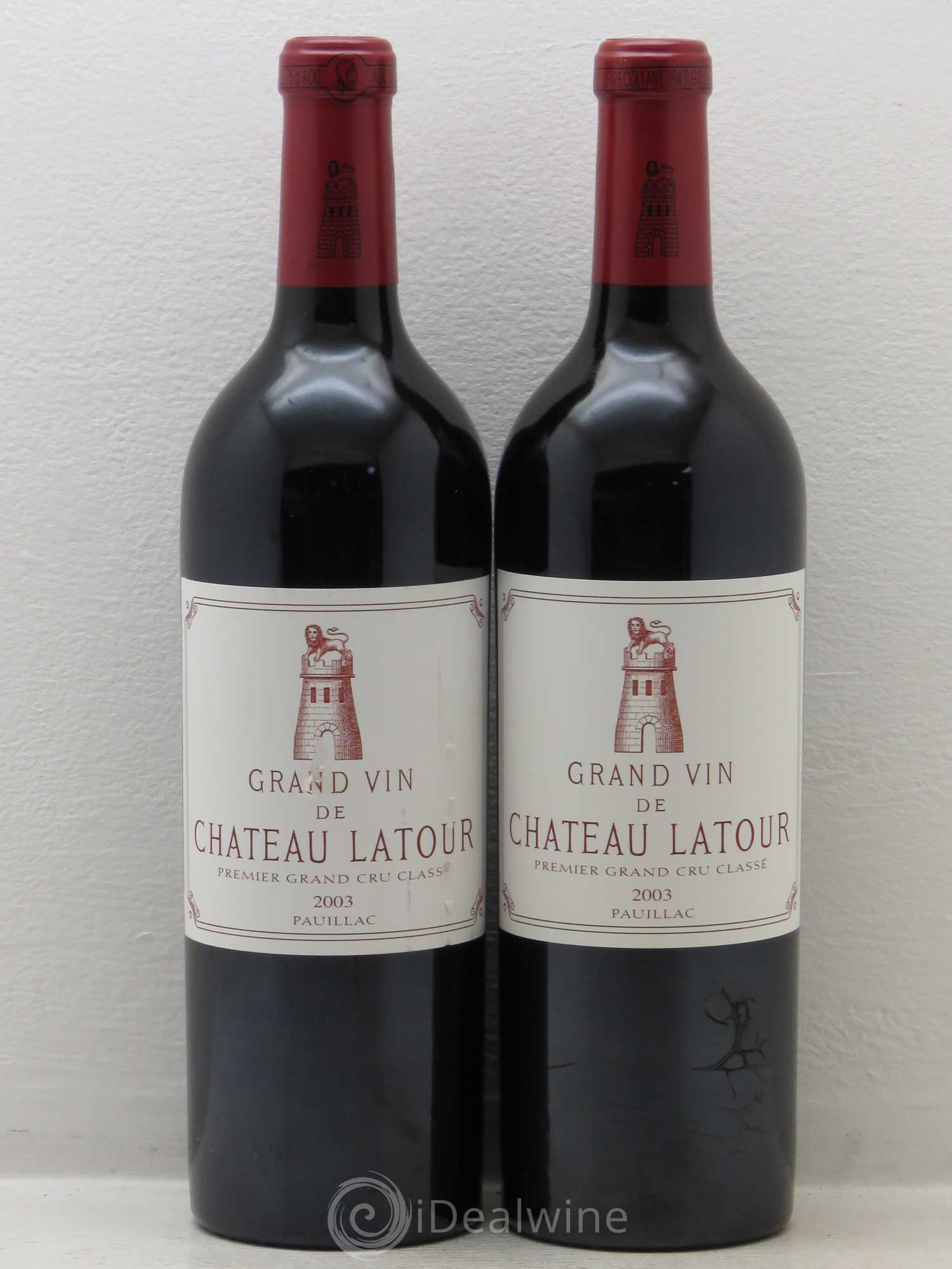 Château Latour 1er Grand Cru Classé 2003 - Lot de 2 bouteilles - 0