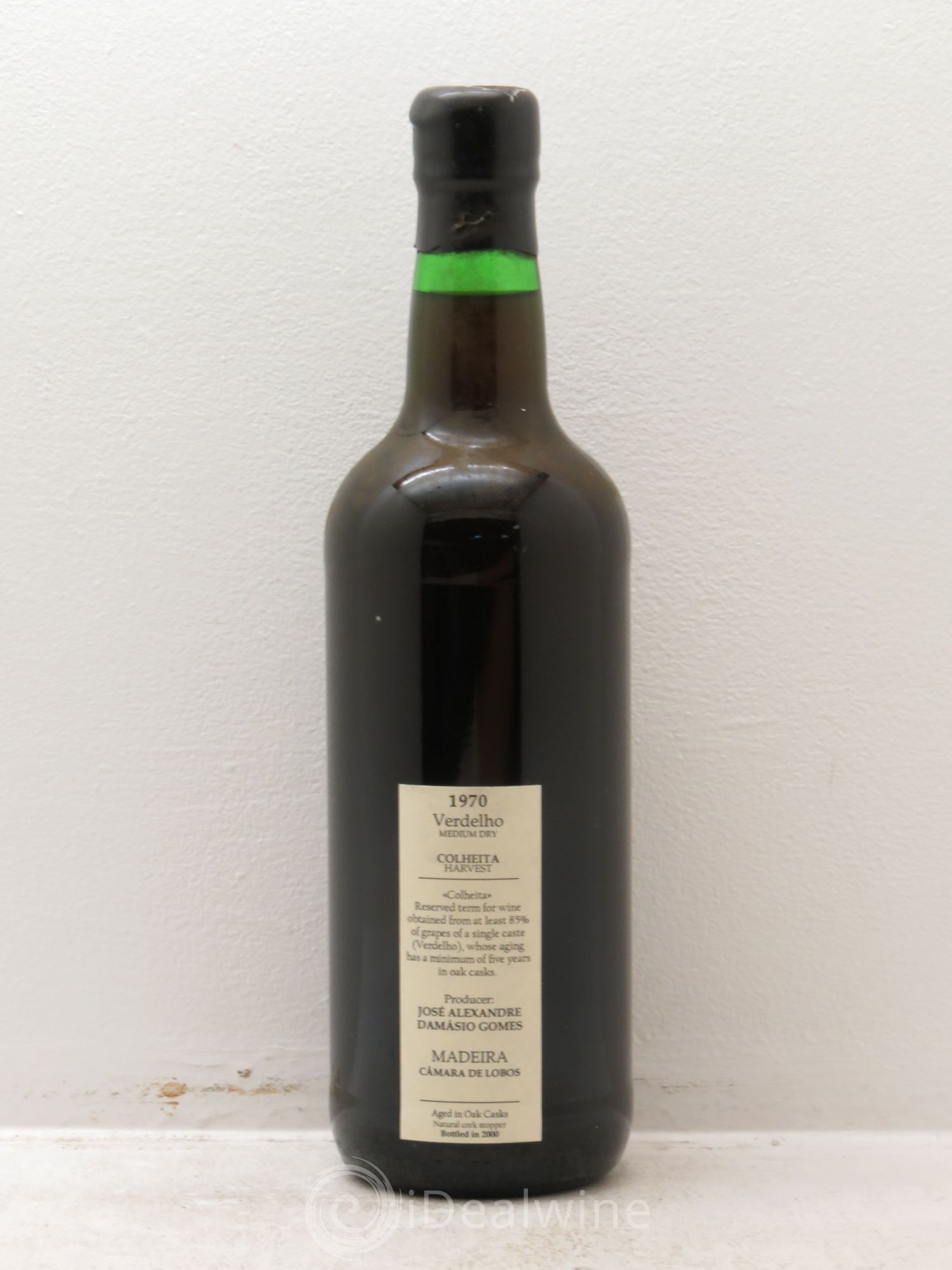 Madère Verdhello Medium Dry Colheita Harvest Jose Alexadre Damasio Gomes 1970 - Posten von 1 Flasche - 1