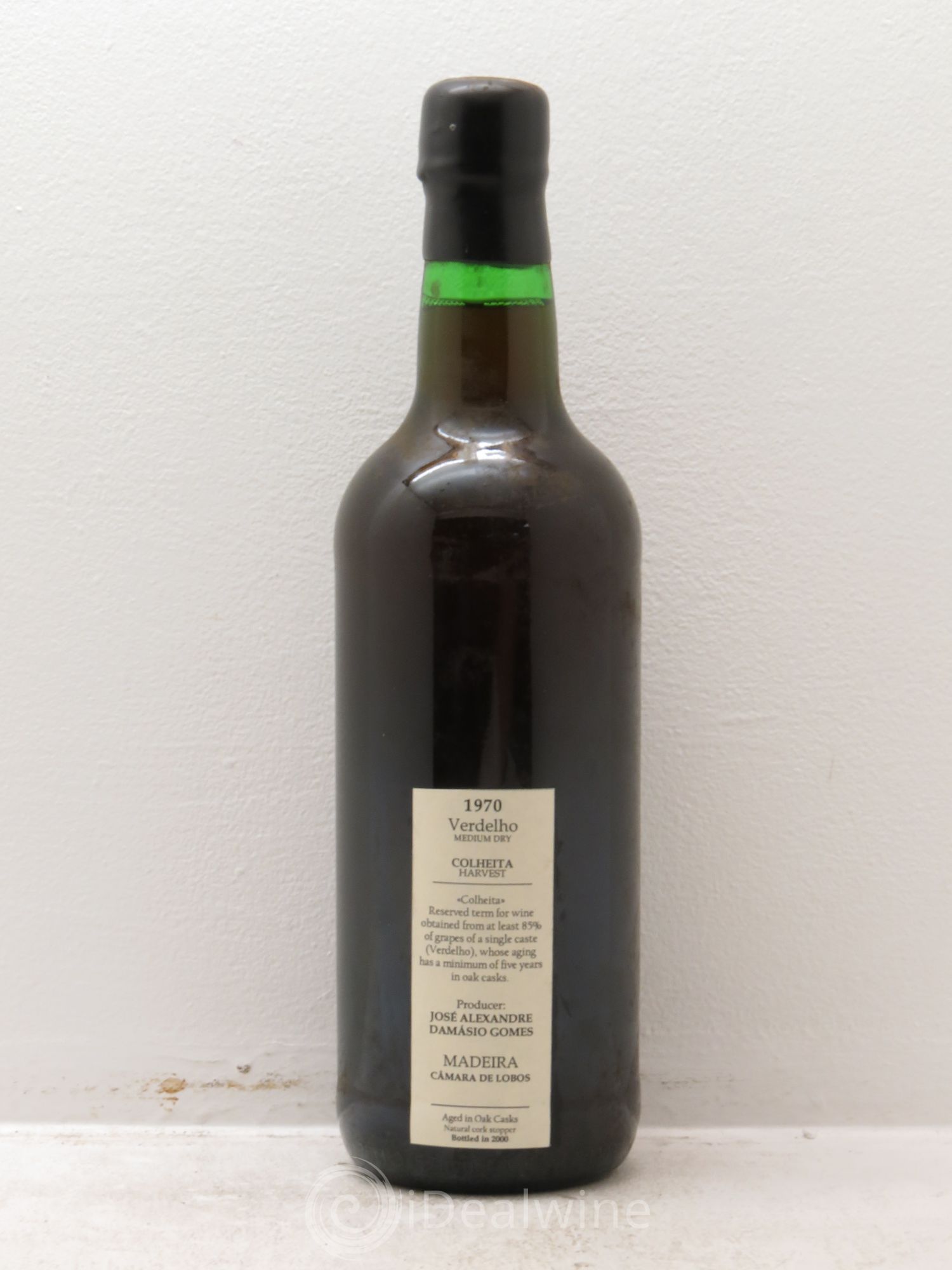 Madère Verdhello Medium Dry Colheita Harvest Jose Alexadre Damasio Gomes 1970 - Posten von 1 Flasche - 1