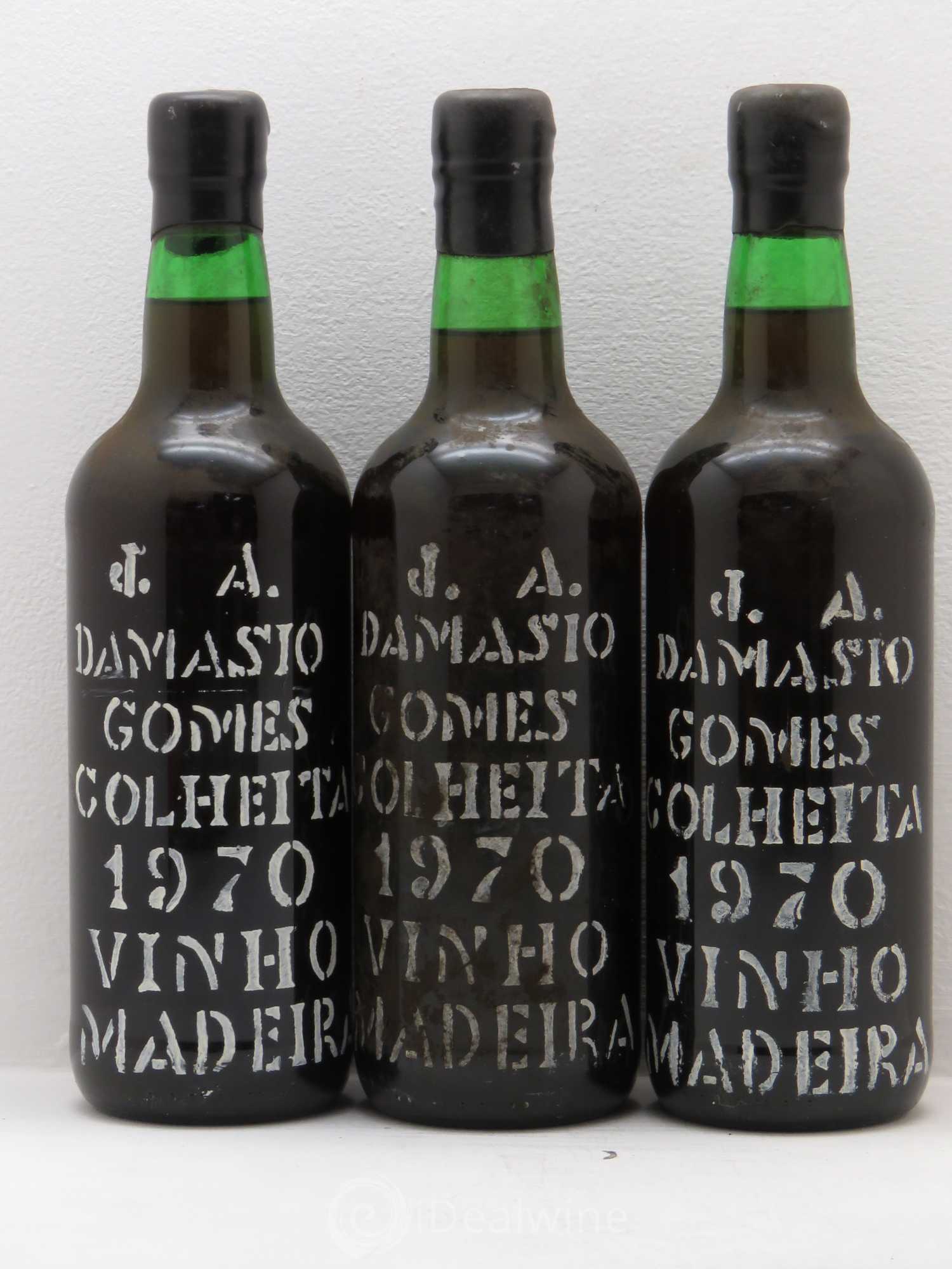 Madère Verdhello Medium Dry Colheita Harvest Damasio Gomes 1970 - Posten von 3 Flaschen - 0