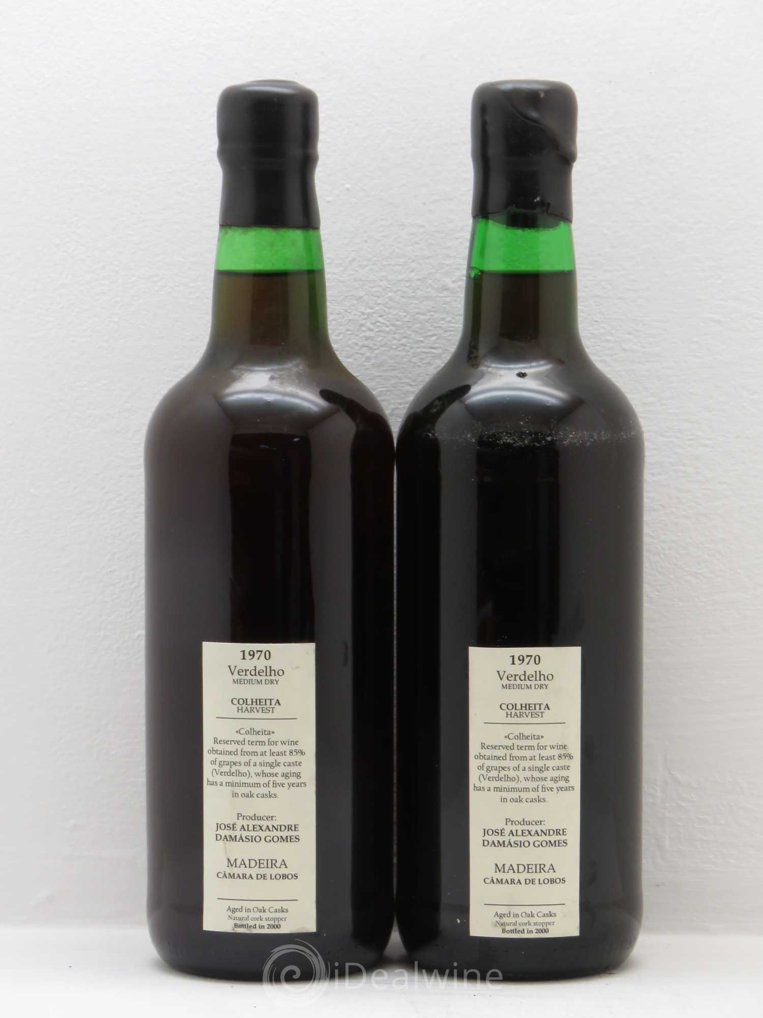Madère Verdhello Medium Dry Colheita Harvest Damasio Gomes 1970 - Posten von 2 Flaschen - 1