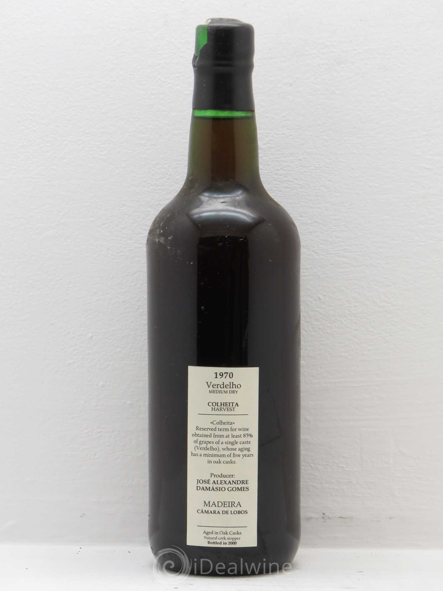 Madère Verdhello Medium Dry Colheita Harvest Damasio Gomes 1970 - Posten von 1 Flasche - 1