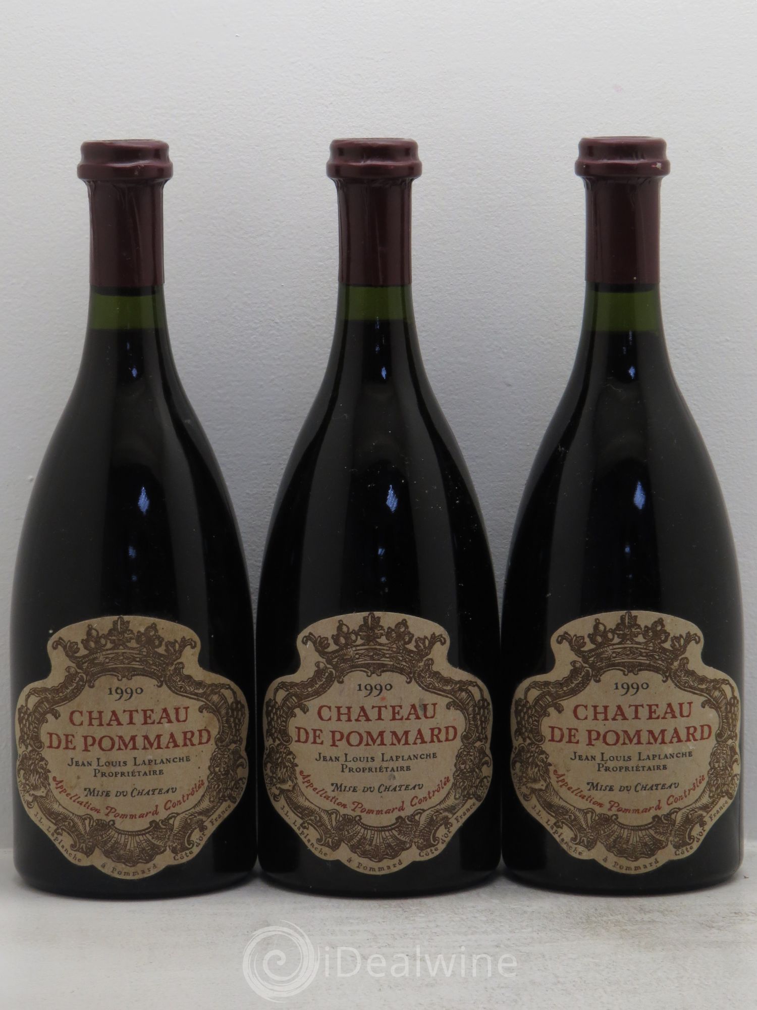 Pommard Château de Pommard 1990 - Lot de 3 bouteilles - 0