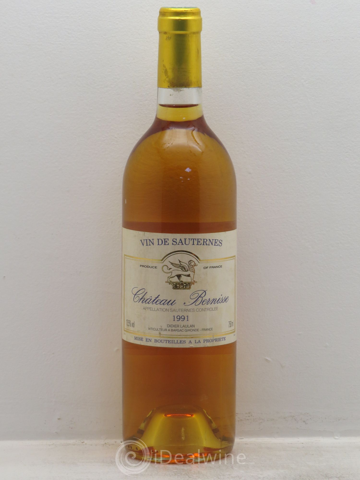 Sauternes Bernisse 1991 - Posten von 1 Flasche - 0