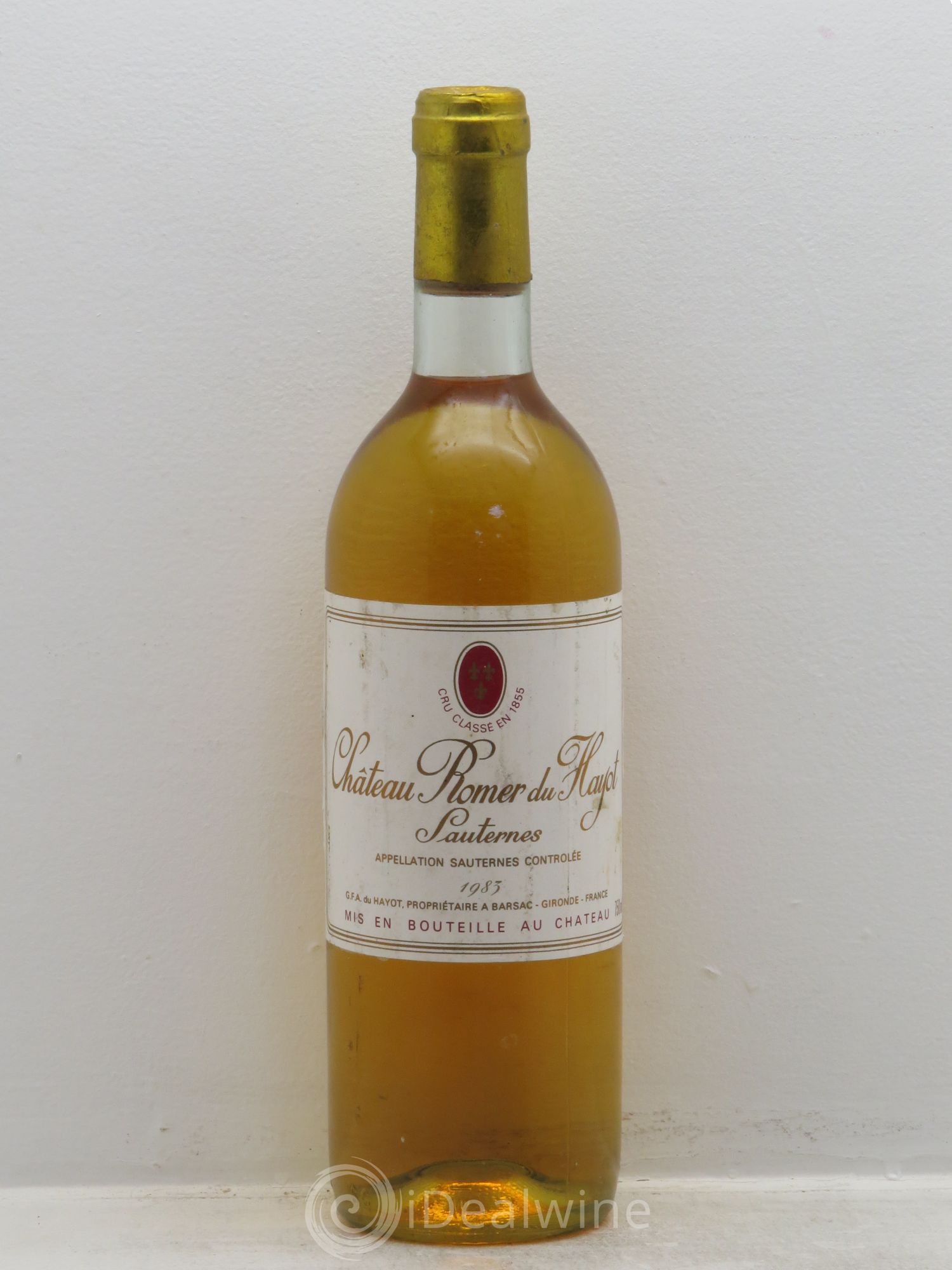 Château Romer du Hayot 2ème Grand Cru Classé 1983 - Lot de 1 bouteille - 0