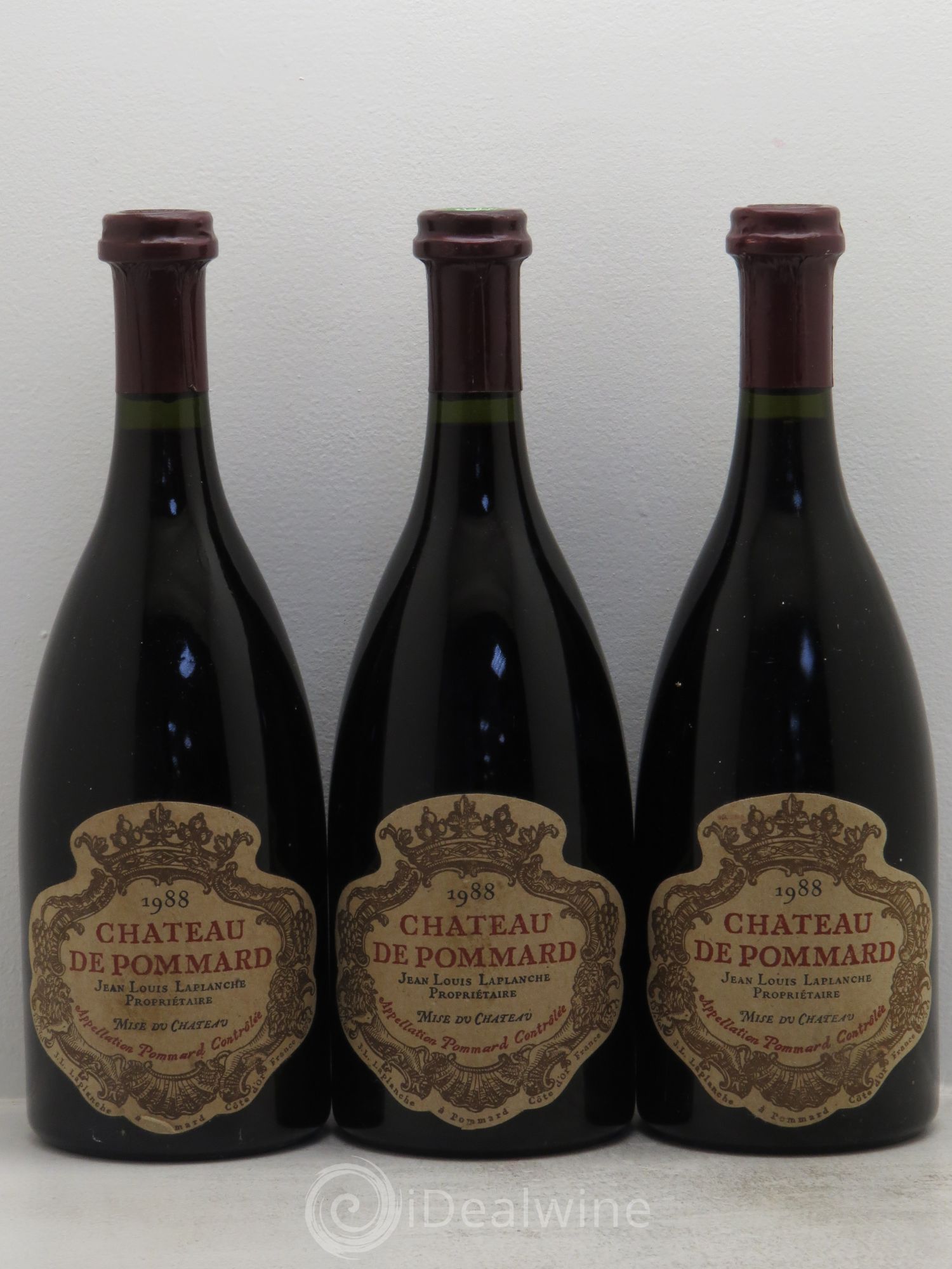 Pommard Château de Pommard 1988 - Lot de 3 bouteilles - 0