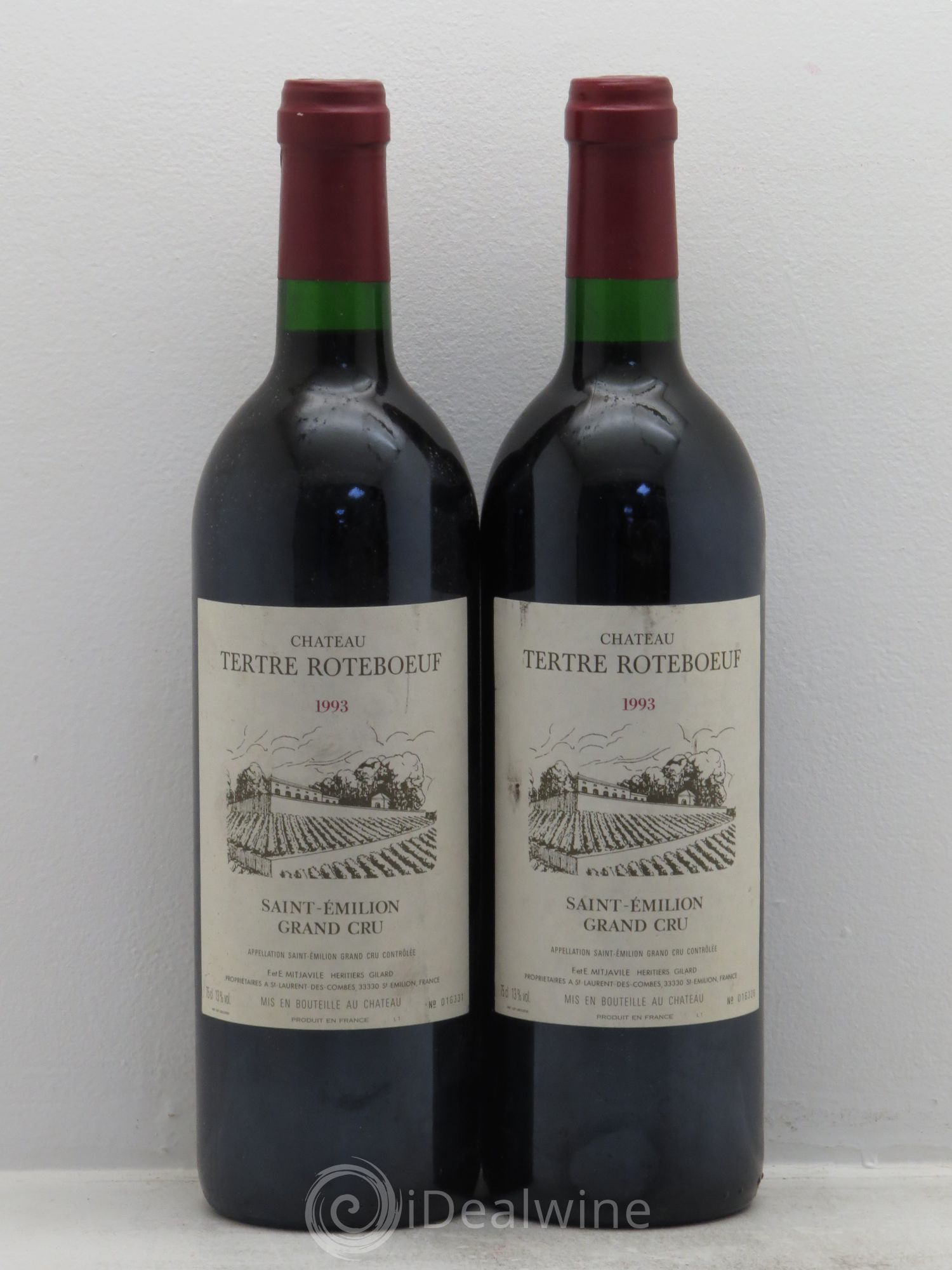 Château Tertre Roteboeuf 1993 - Posten von 2 Flaschen - 0