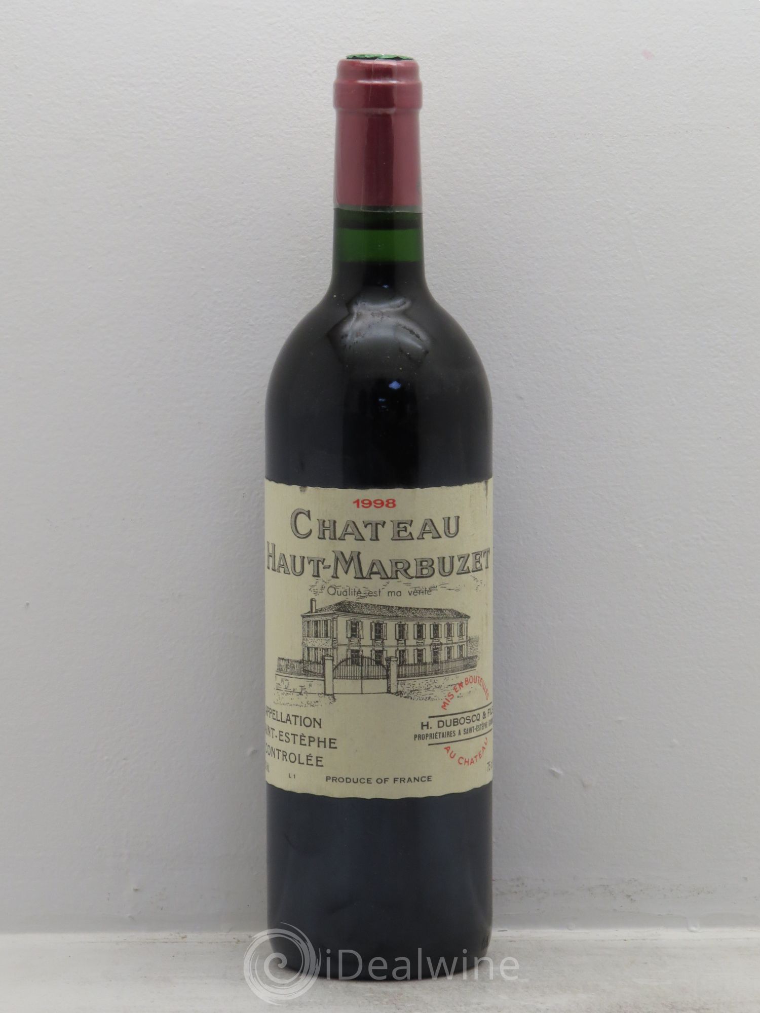 Château Haut Marbuzet 1998 - Lot de 1 bouteille - 0